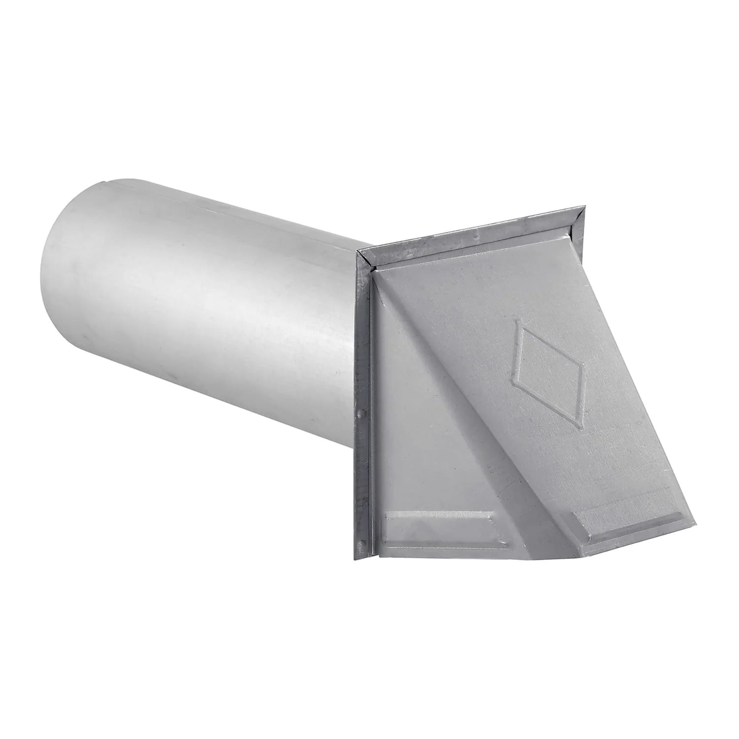 Lambro 4-In. 26-Gauge Paint-Grade Steel Fresh Air Intake Vent with Wire Mesh Screen and 11-In. Pipe, EC-34400GNDMS-PG - Image 2