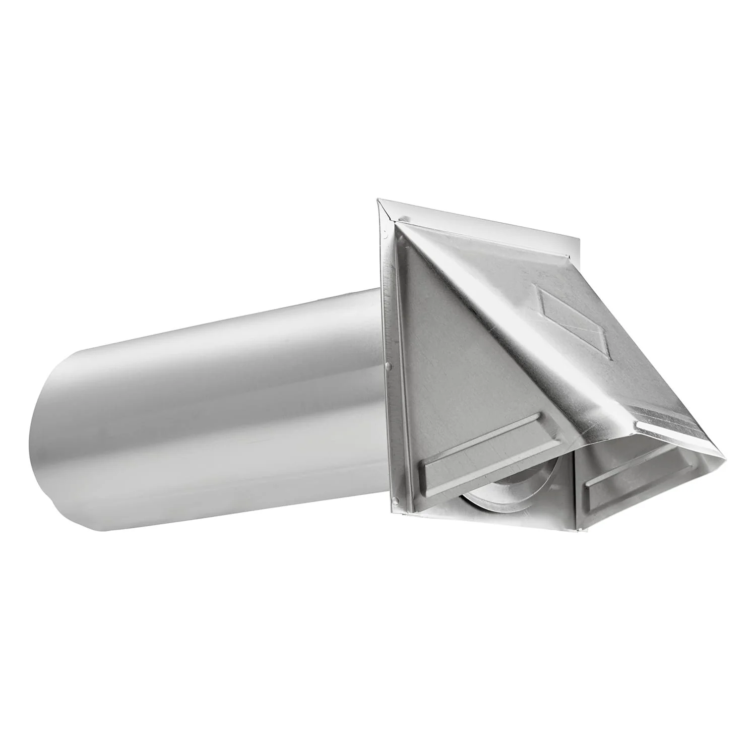 Lambro 4-In. Aluminum Wall Exhaust Hood Vent with Damper and 11-In. Pipe, No Interior Trim Plate, 3440