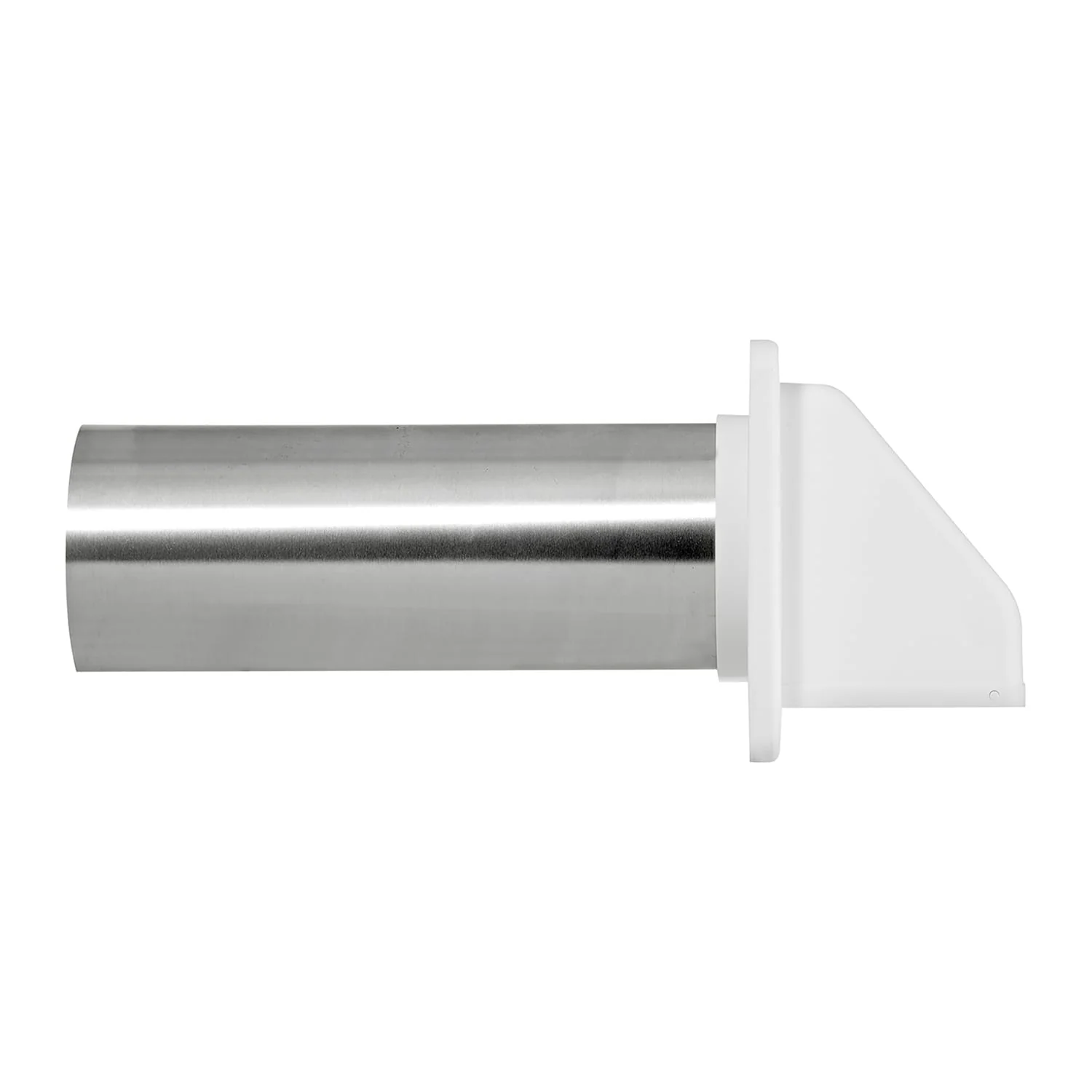 Lambro 4-In. Plastic Wall Exhaust Hood Dryer Vent with Damper, Removable Screen, and 11-In. Pipe, No Interior Trim Plate, White, 224W-B - Image 4