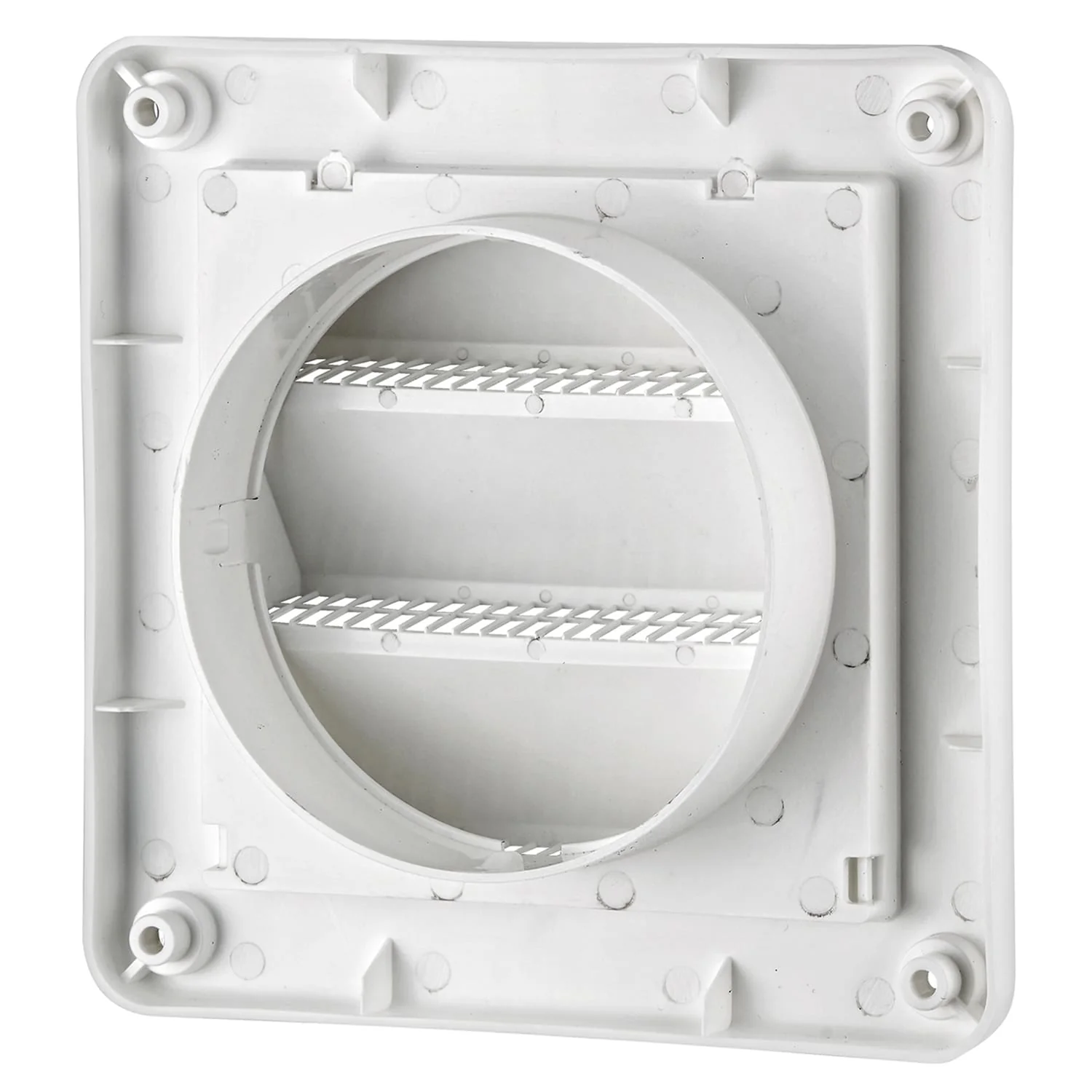 Lambro 4-In. White Plastic Air Intake Louver Vent with Removable Screen - Image 3