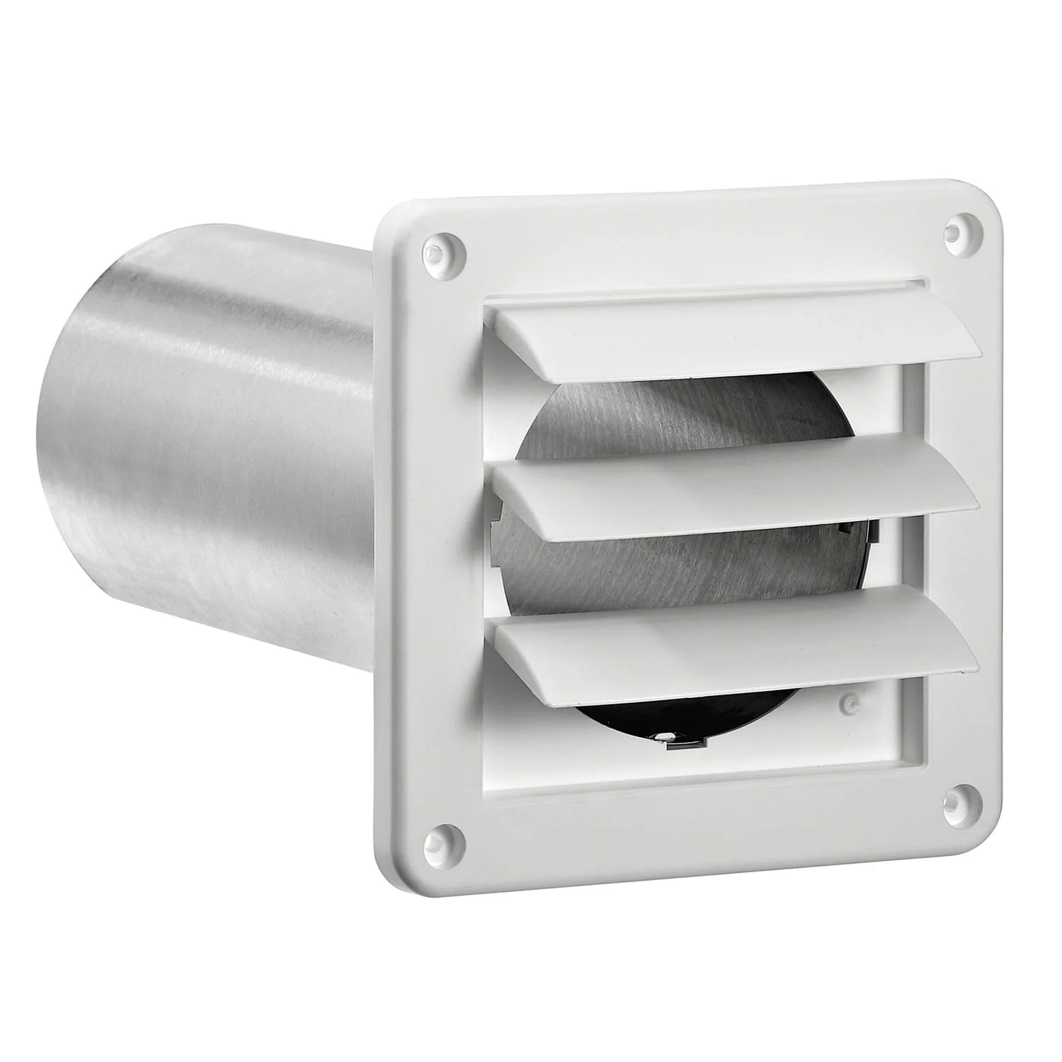 Lambro 4-In. White Plastic Louvered Vent - Image 2