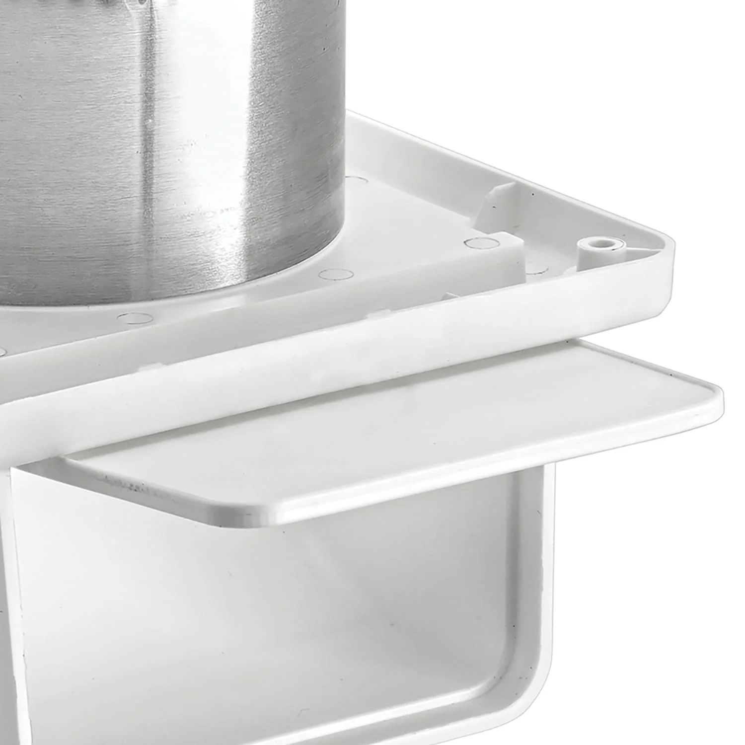 Lambro 4-In. White Plastic Under Eave Vent with Weather Damper and Tail Pipe - Image 2