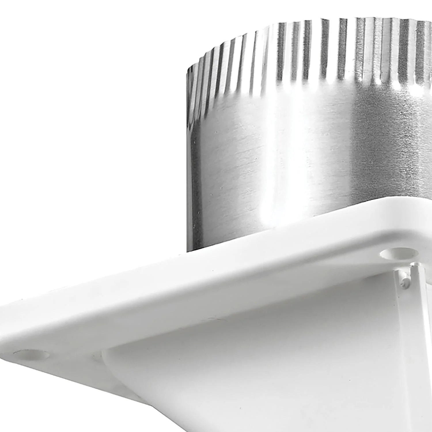 Lambro 4-In. White Plastic Under Eave Vent with Weather Damper and Tail Pipe - Image 4