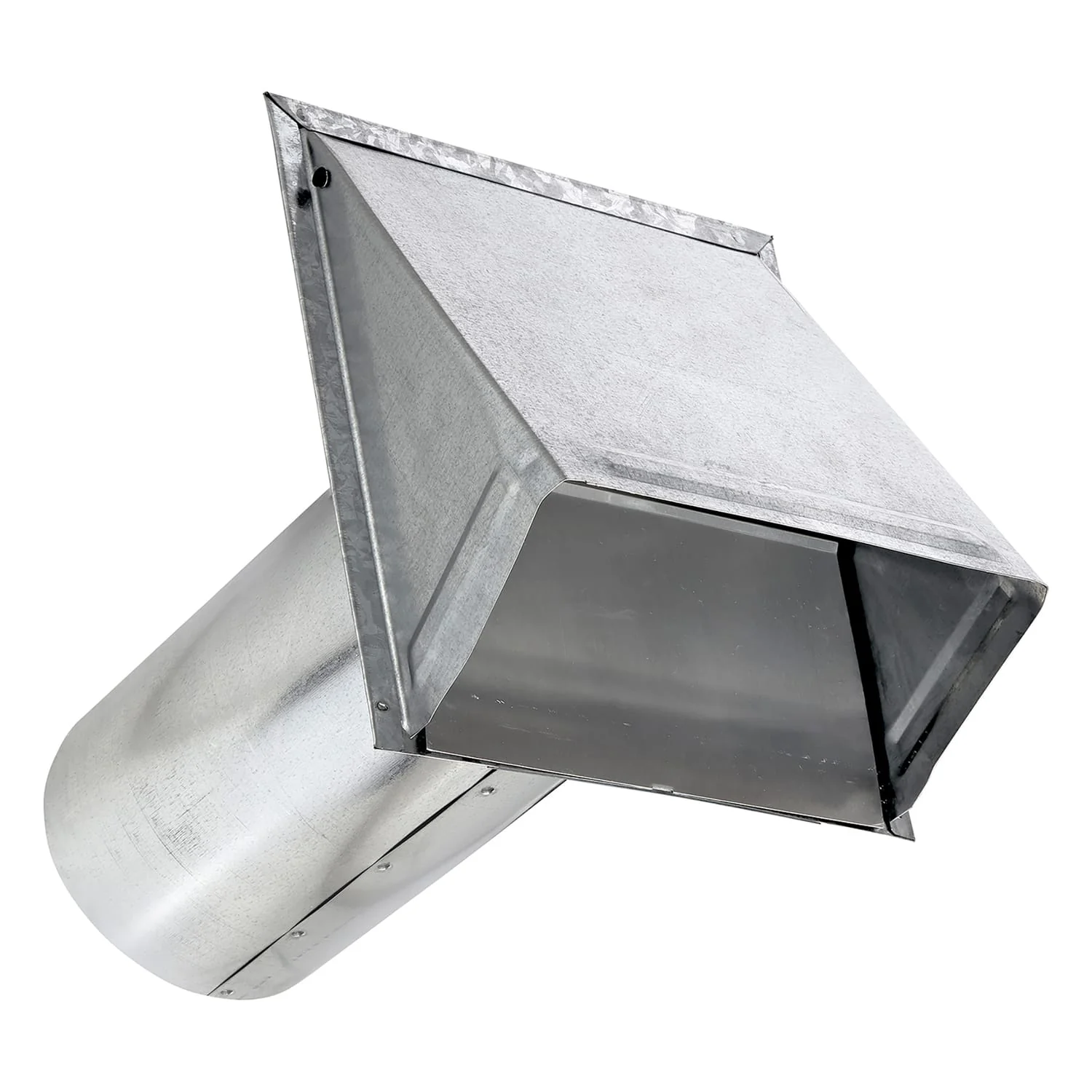 Lambro 6-In. 26-Gauge Galvanized Steel Wall Exhaust Hood Bath Fan Vent with Damper, Wire Mesh Screen, and 11-In. Pipe, 3460GMS-11 - Image 2