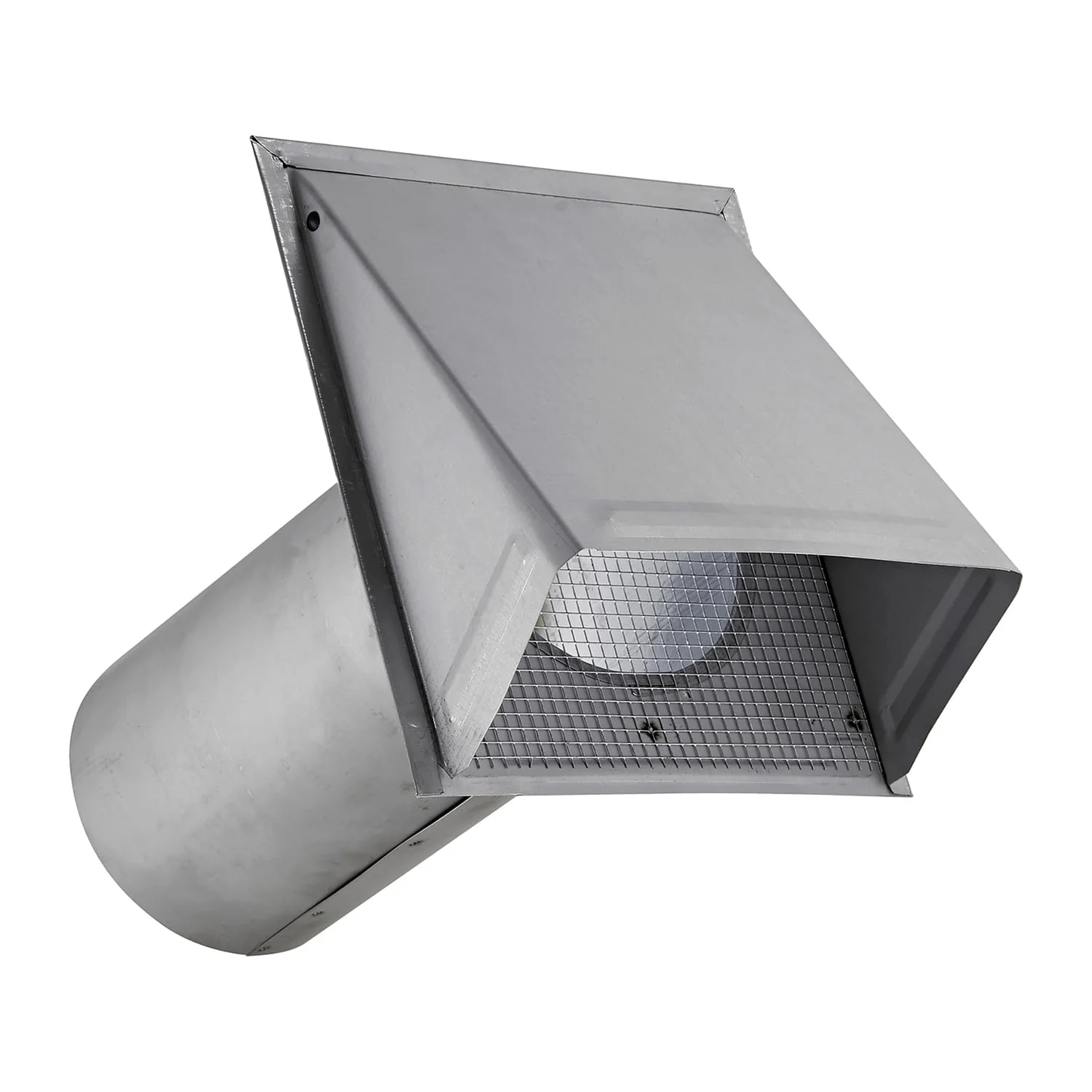 Lambro 6-In. 26-Gauge Paint-Grade Steel Fresh Air Intake Vent with Wire Mesh Screen and 11-In. Pipe, EC-3460GNDMS-11-PG