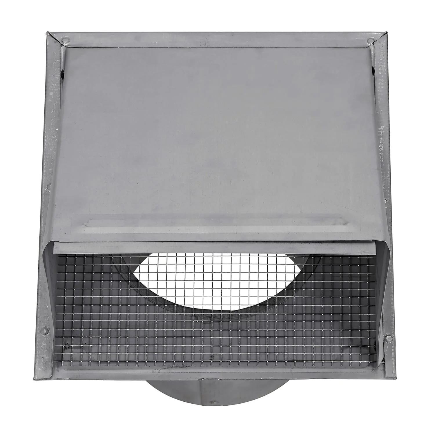 Lambro 6-In. 26-Gauge Paint-Grade Steel Wall Exhaust Hood Vent with Damper, Wire Mesh Screen, and 11-In. Pipe, EC-3460GMS-11-PG - Image 2