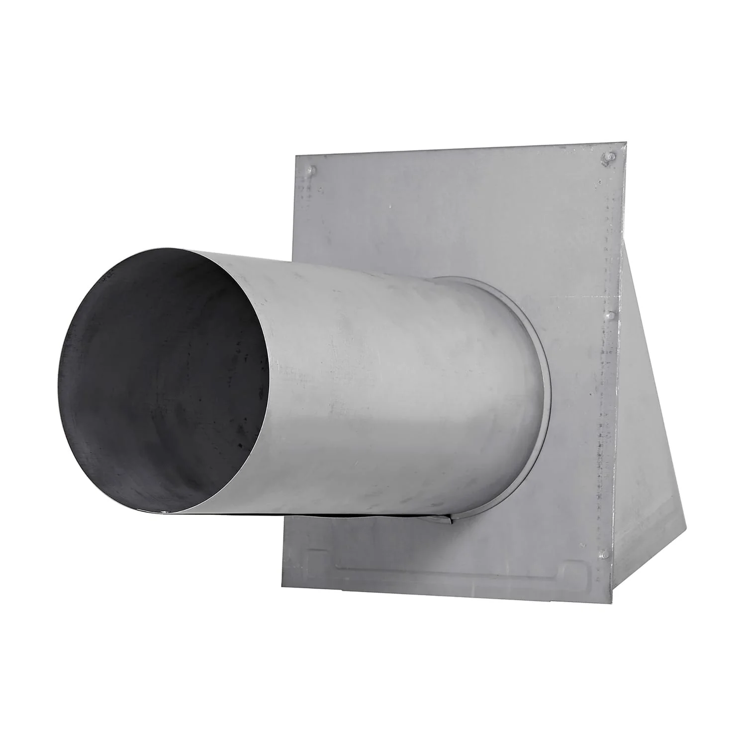 Lambro 6-In. 26-Gauge Paint-Grade Steel Wall Exhaust Hood Vent with Damper, Wire Mesh Screen, and 11-In. Pipe, EC-3460GMS-11-PG - Image 3