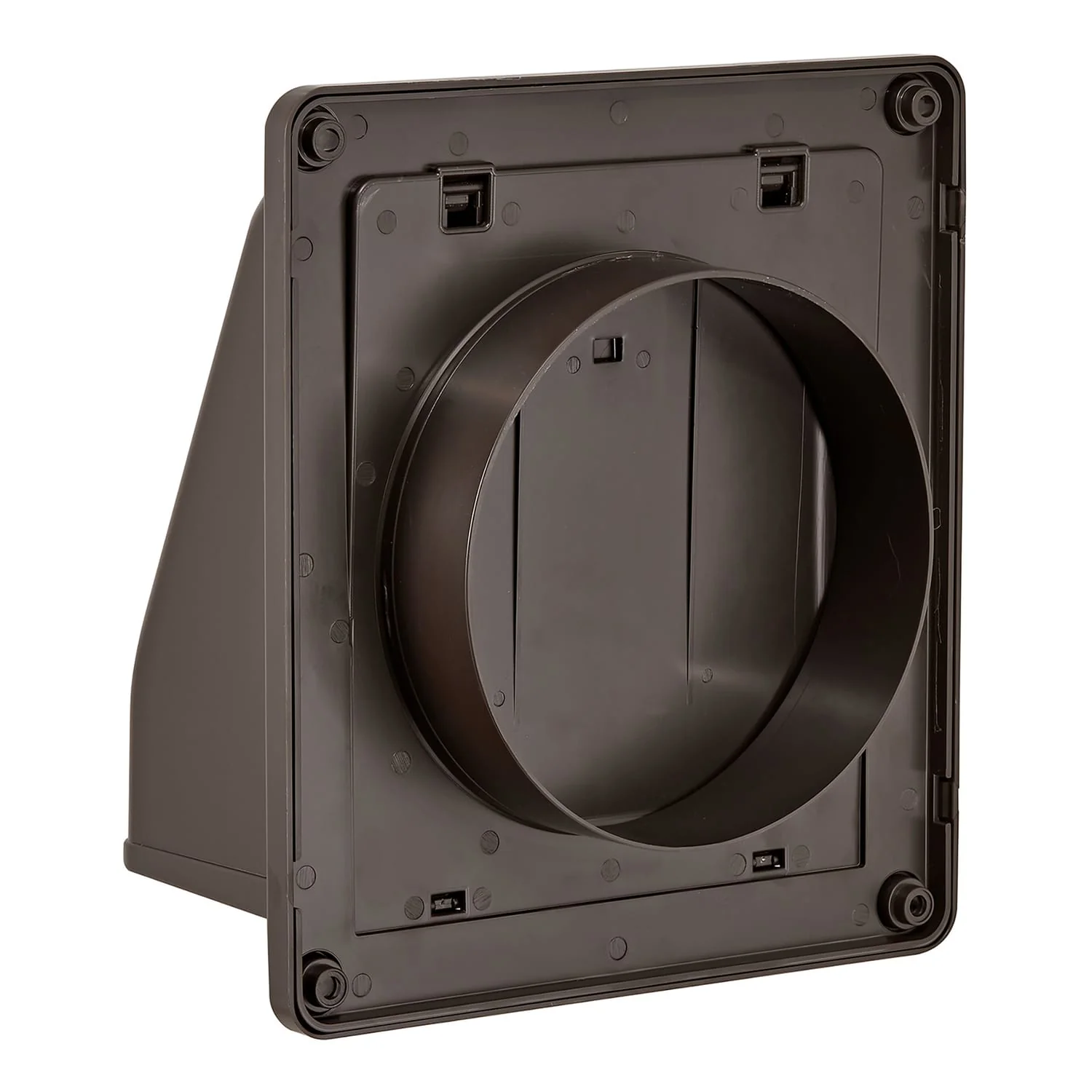 Lambro 6-In. Plastic Wall Exhaust or Air Intake Vent with Hinged Screen, Removable Damper, and 1.25-In. Collar, 3510, Brown - Image 3