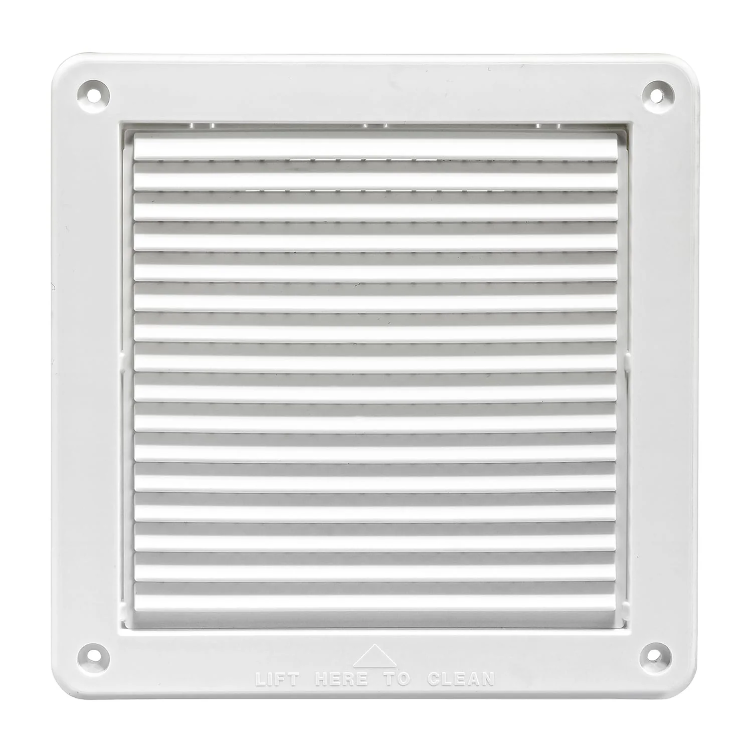 Lambro 6-In. White Plastic Fresh Air Intake Vent with Mini Louvers and Removable Screen, White, 606W-ML - Image 4