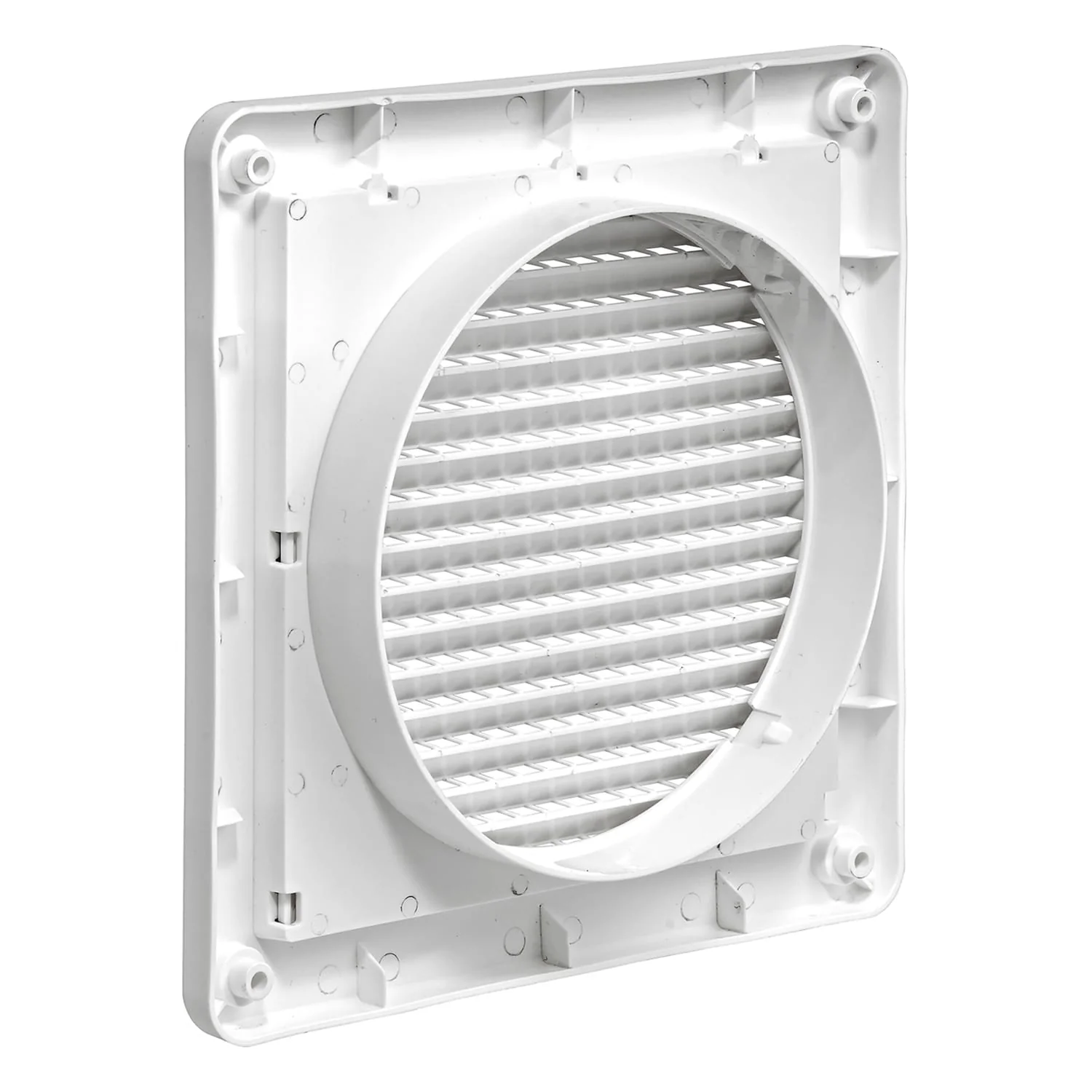 Lambro 6-In. White Plastic Fresh Air Intake Vent with Mini Louvers and Removable Screen, White, 606W-ML - Image 5