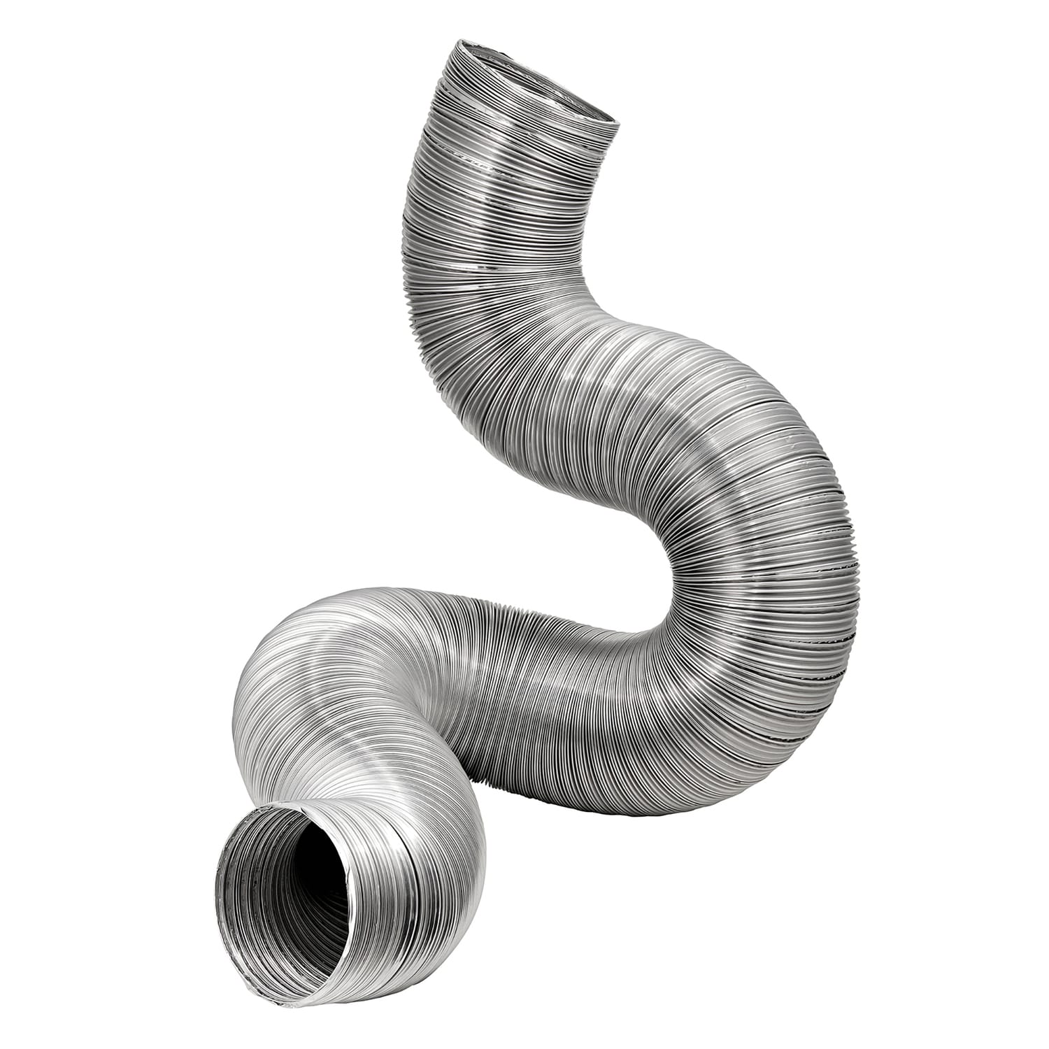 Lambro 8-Ft. Flexible Aluminum Semi-Rigid Double-Lock Air Duct, 4 In. Diameter