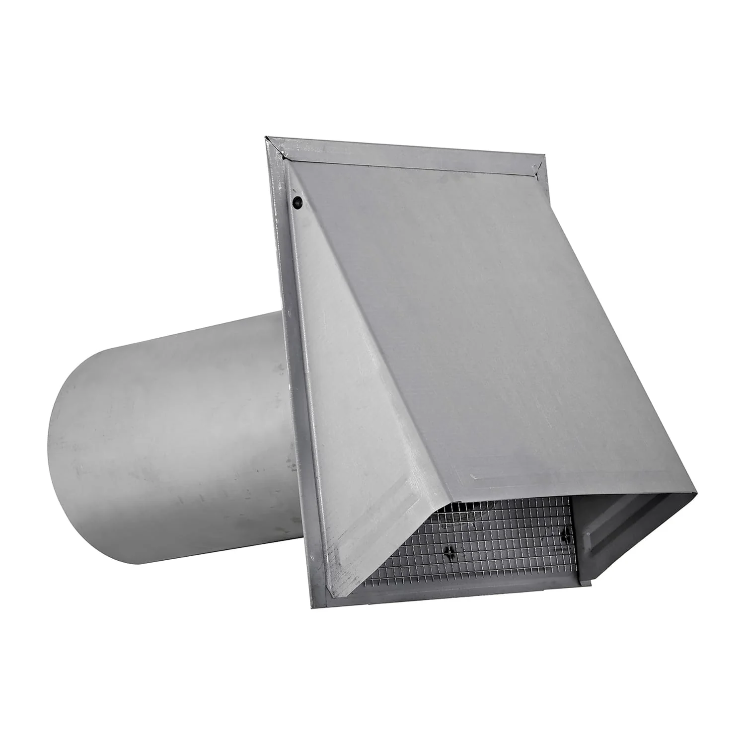 Lambro 8-In., 26-Gauge Paint-Grade Steel Fresh Air Intake Vent with Wire Mesh Screen and 11-In. Pipe, EC-3480GNDMS-11-PG - Image 2