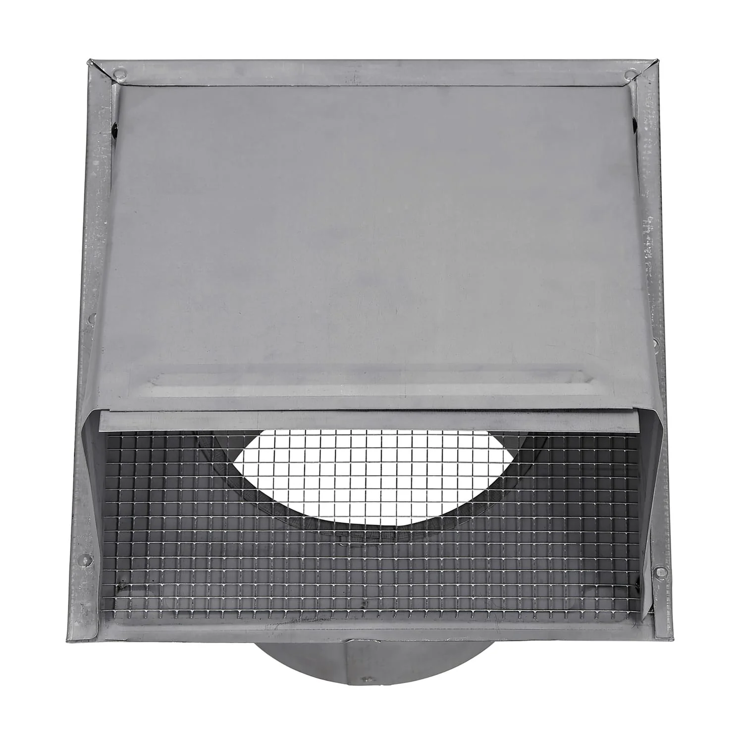 Lambro 8-In., 26-Gauge Paint-Grade Steel Wall Exhaust Hood Vent with Damper, Wire Mesh Screen, and 11-In. Pipe, EC-3480GMS-11-PG - Image 2