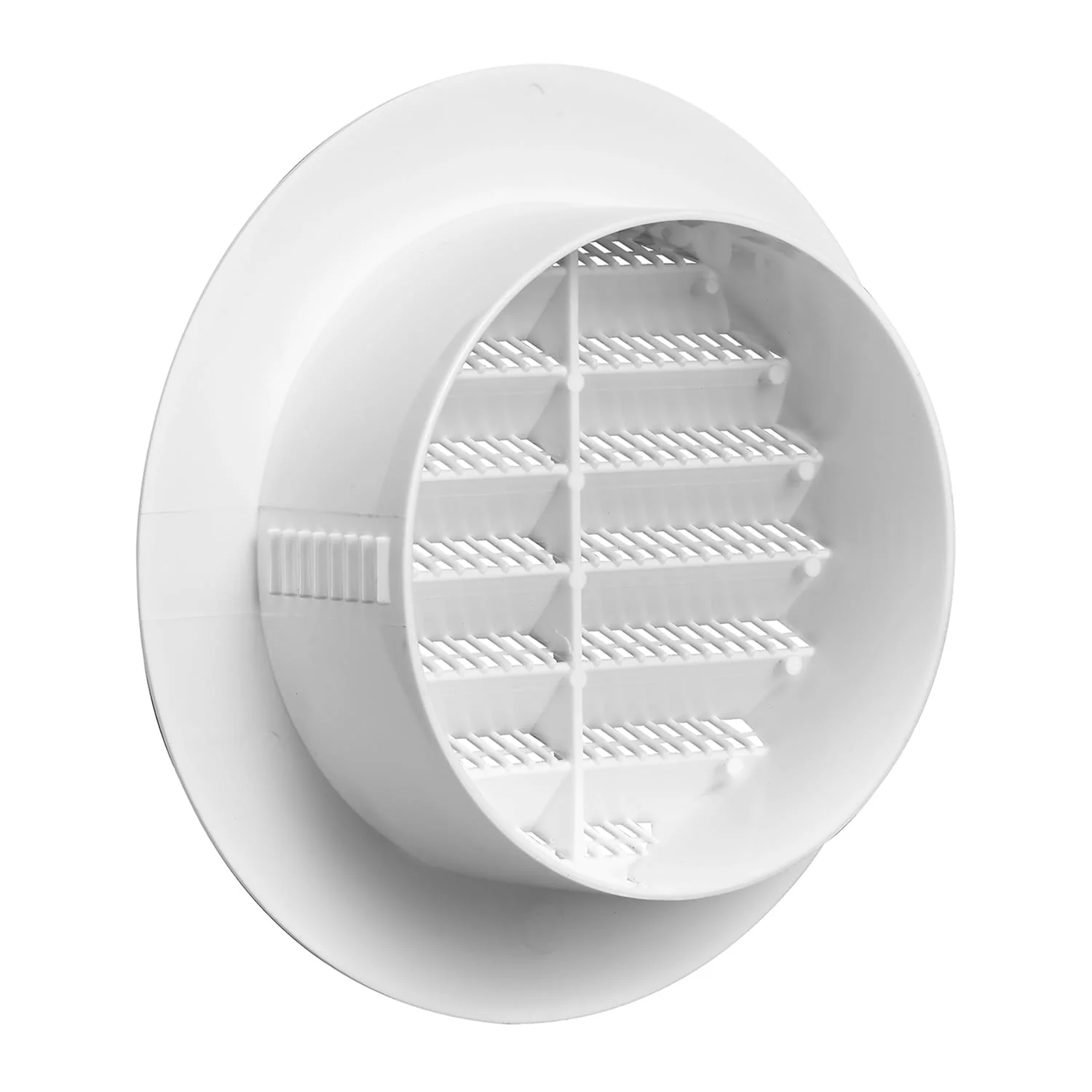 Lambro Plastic Flush-Mount Round Vent with Friction-Fit Collar, White, 4 In. - Image 3