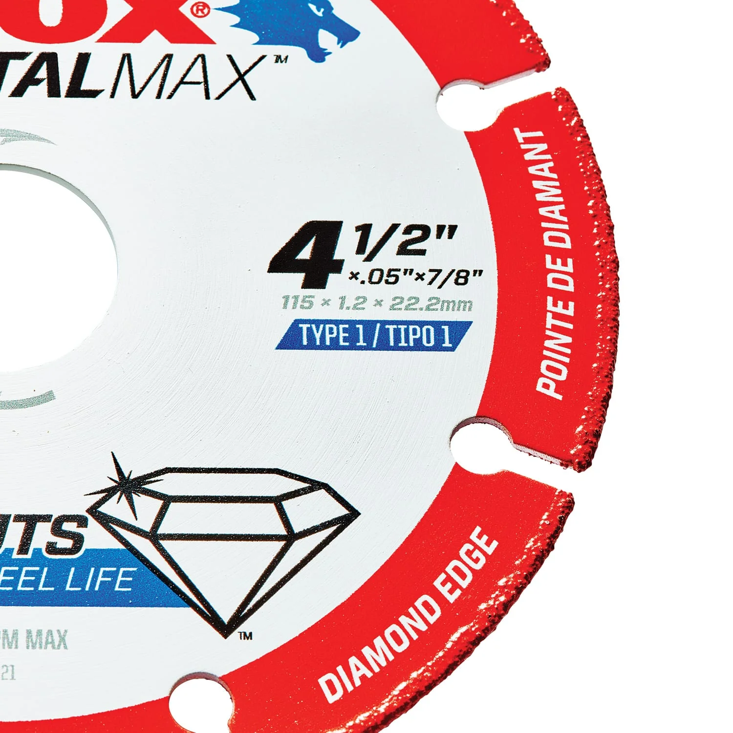 Lenox MetalMax 4-1/2-In. Diamond-Edge Cutting Wheel, 1972921 - Image 3