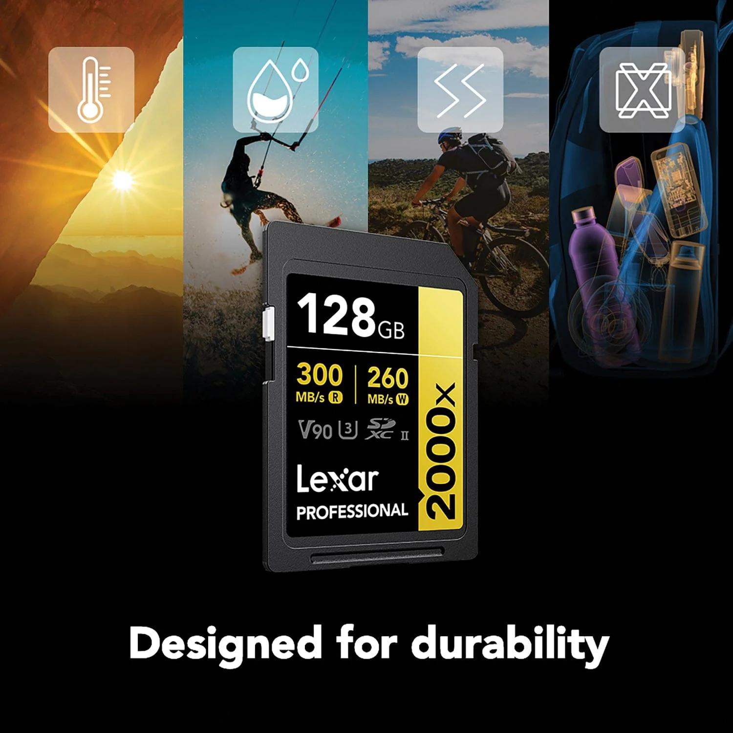 Lexar Professional 2000x SDHC/SDXC UHS-II Card, 128 GB - Image 5