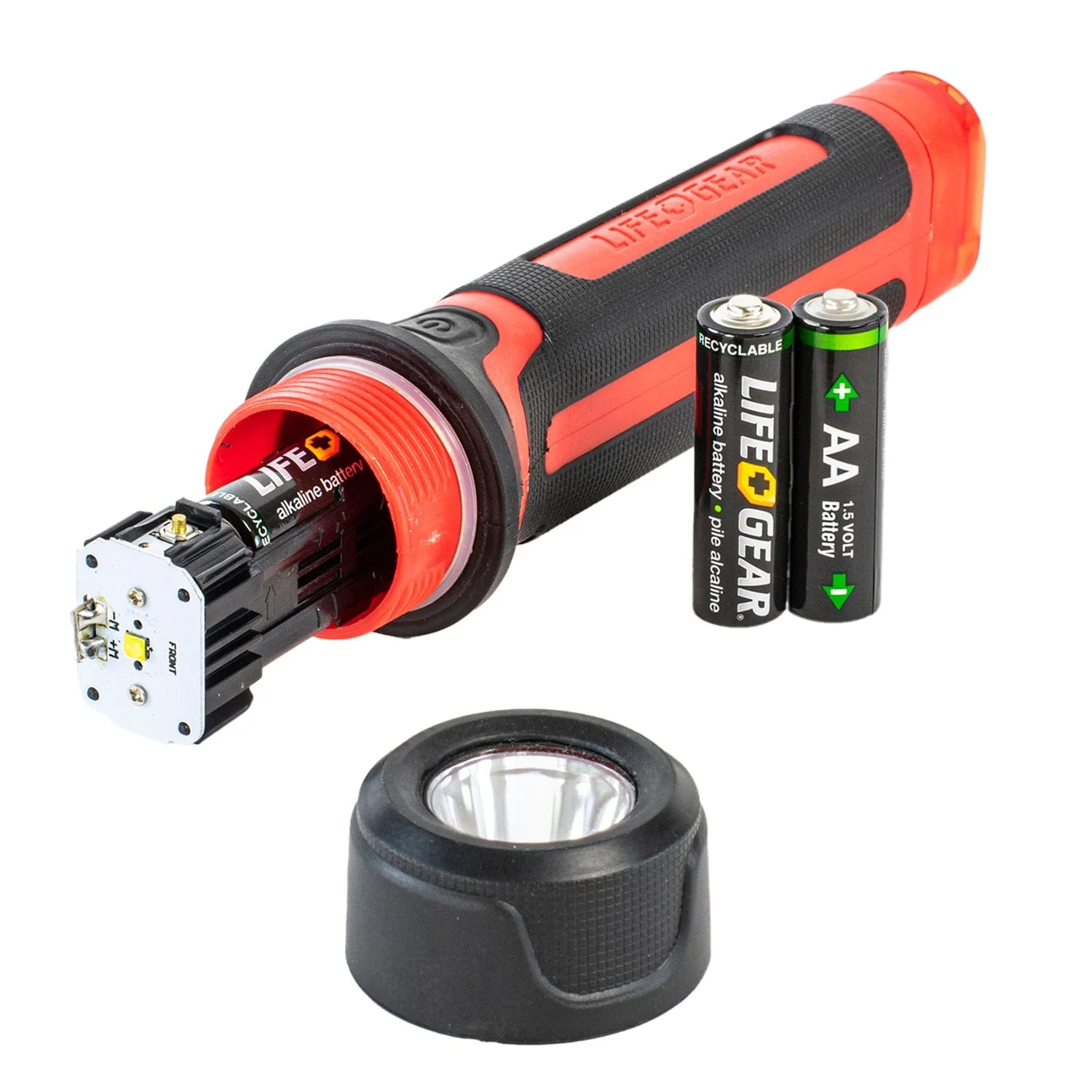 Life+Gear 200-Lumen Stormproof Signal Light with Safety Whistle, BA38-60633-RED - Image 2