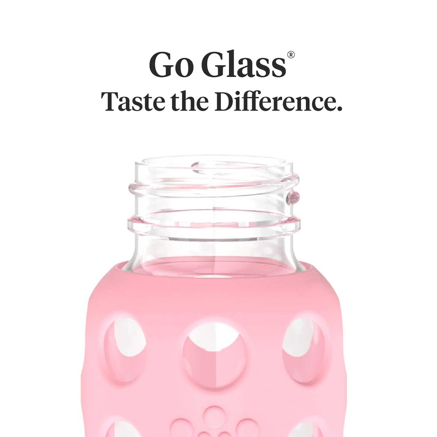 Lifefactory 4-Oz. Glass Baby Bottle with Silicone Sleeve, Stage 1 Nipple, Stopper, and Cap, Pink - Image 2