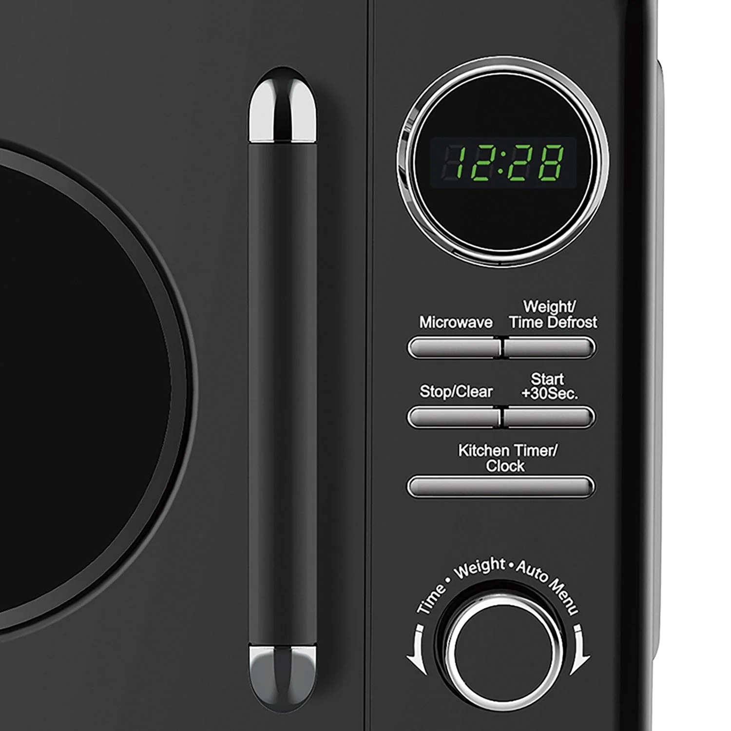 Magic Chef 0.7-Cu. Ft. 700-Watt Retro Countertop Microwave, Black - Image 3