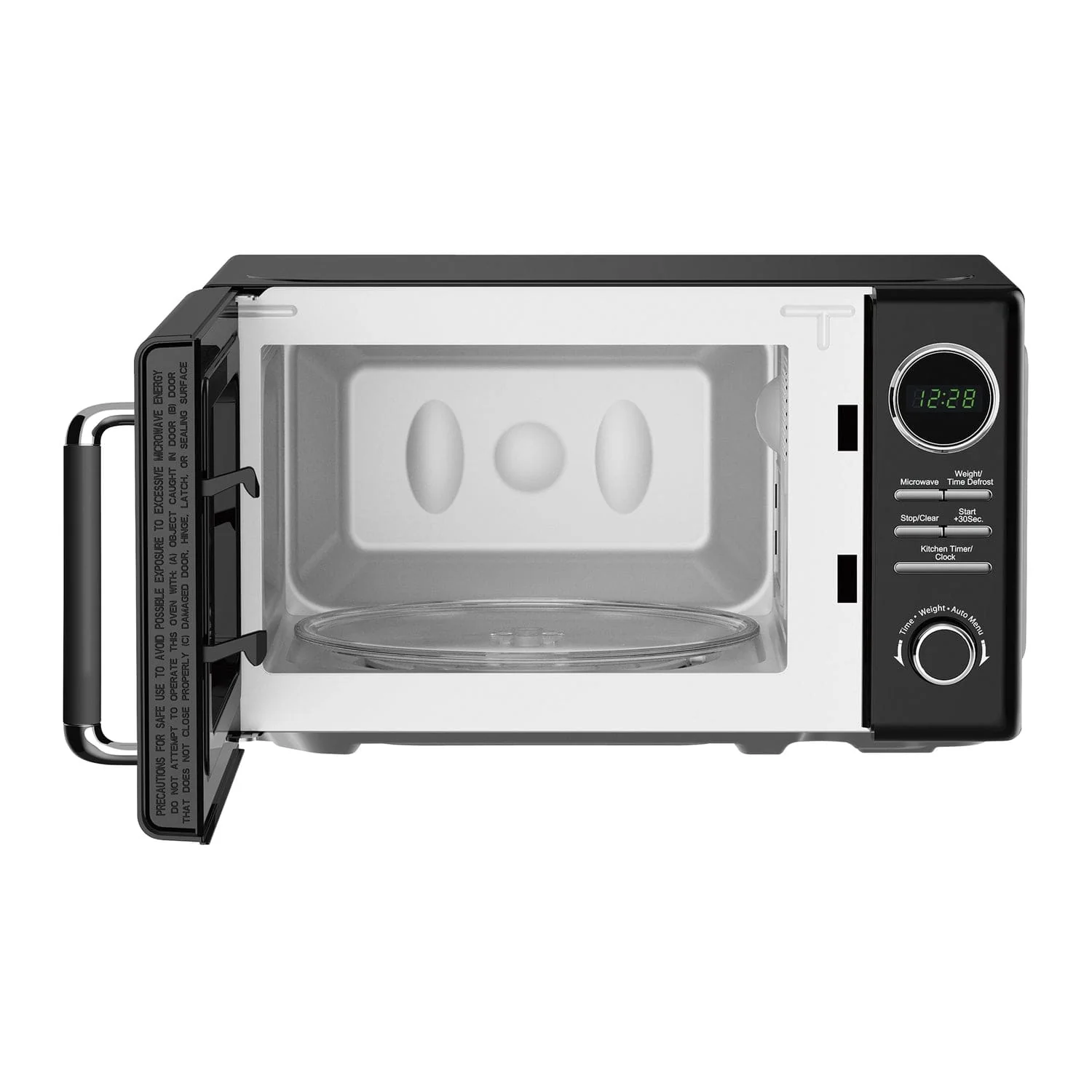 Magic Chef 0.7-Cu. Ft. 700-Watt Retro Countertop Microwave, Black - Image 4