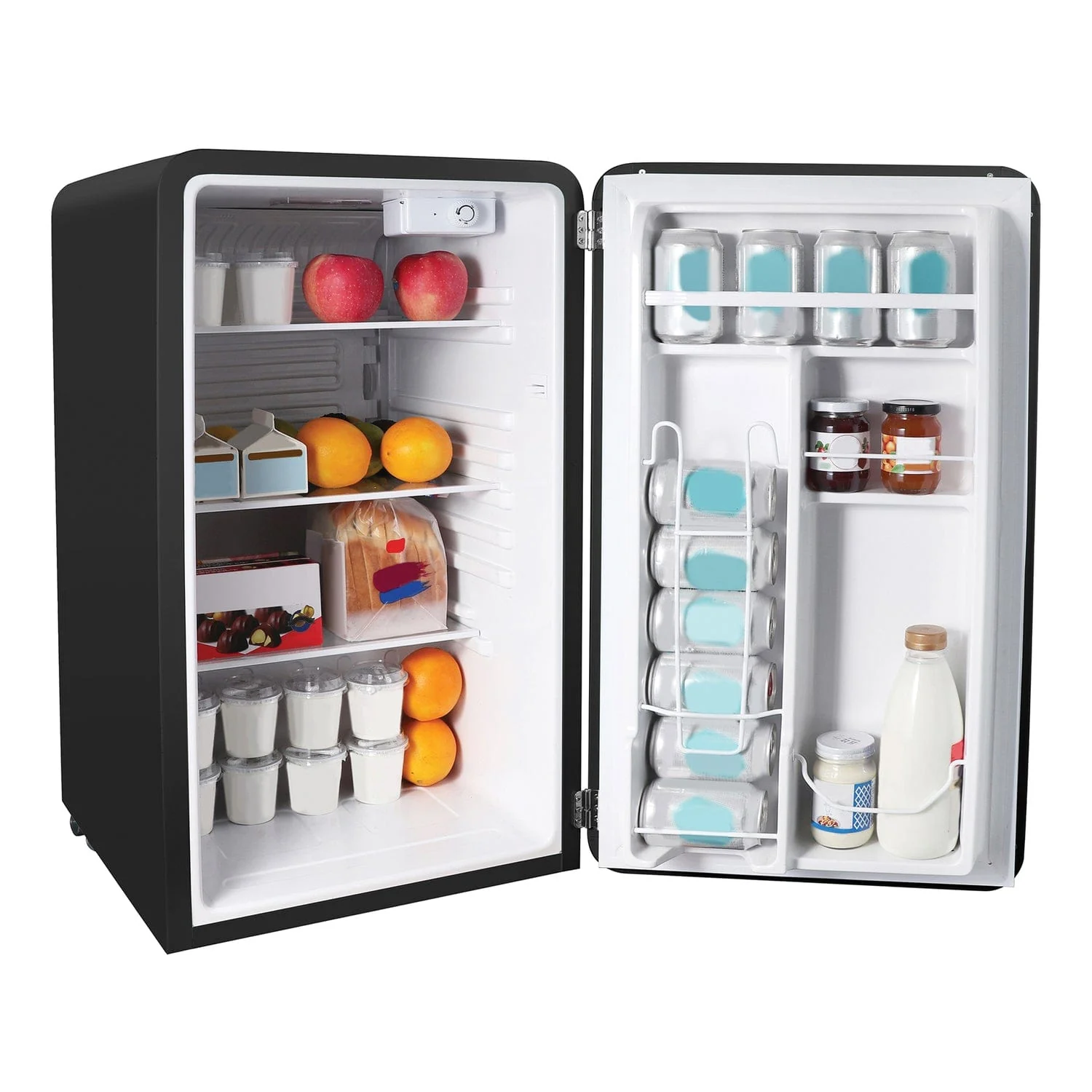 Magic Chef 3.2-Cu. Ft. ENERGY-STAR Certified Retro Mini Fridge with Manual Defrost, Black - Image 3