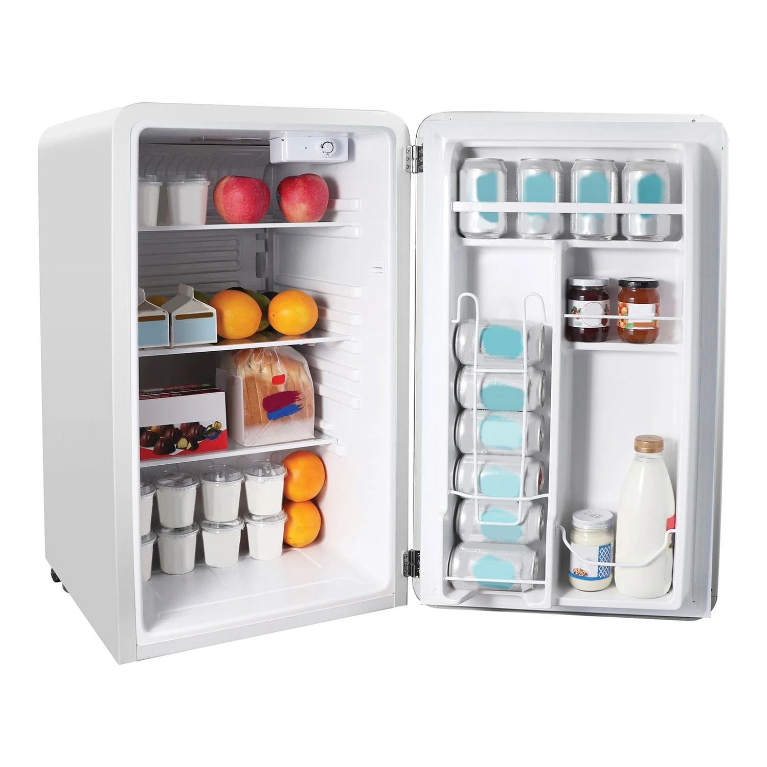 Magic Chef 3.2-Cu. Ft. ENERGY-STAR Certified Retro Mini Fridge with Manual Defrost, White - Image 3