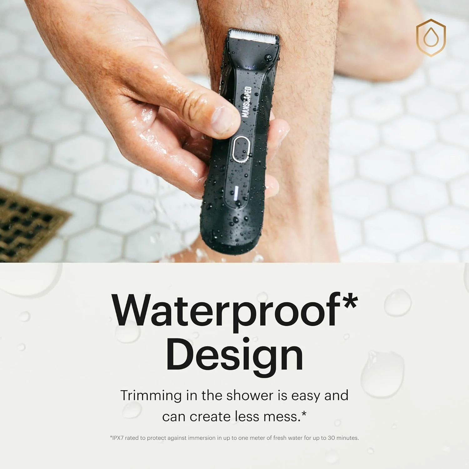 MANSCAPED The Lawn Mower 4.0 Electric Groin Hair Trimmer, Replaceable SkinSafe Ceramic Blades, Waterproof, Rechargeable - Image 3