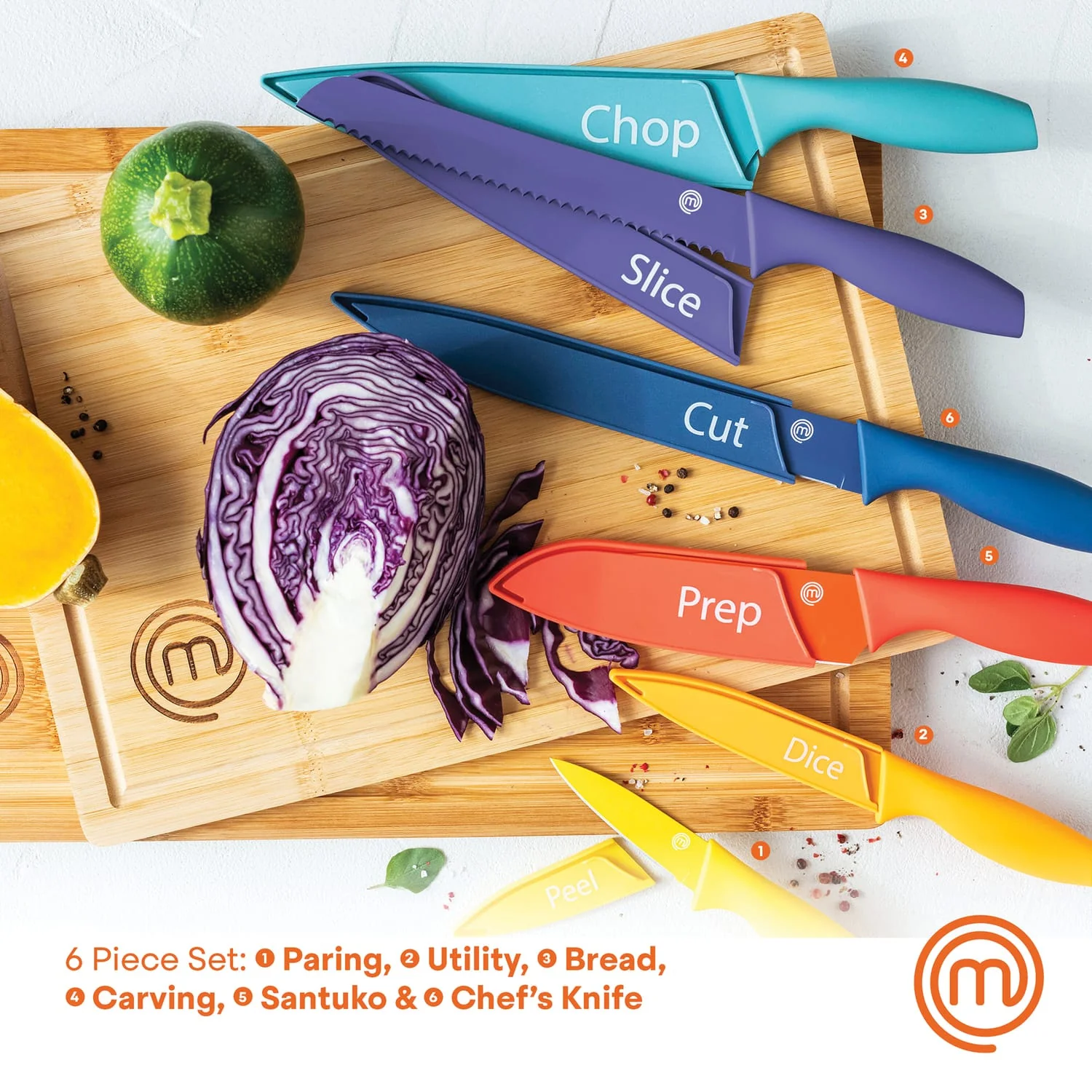 MasterChef 12-Piece Colored Knife Set - Image 4