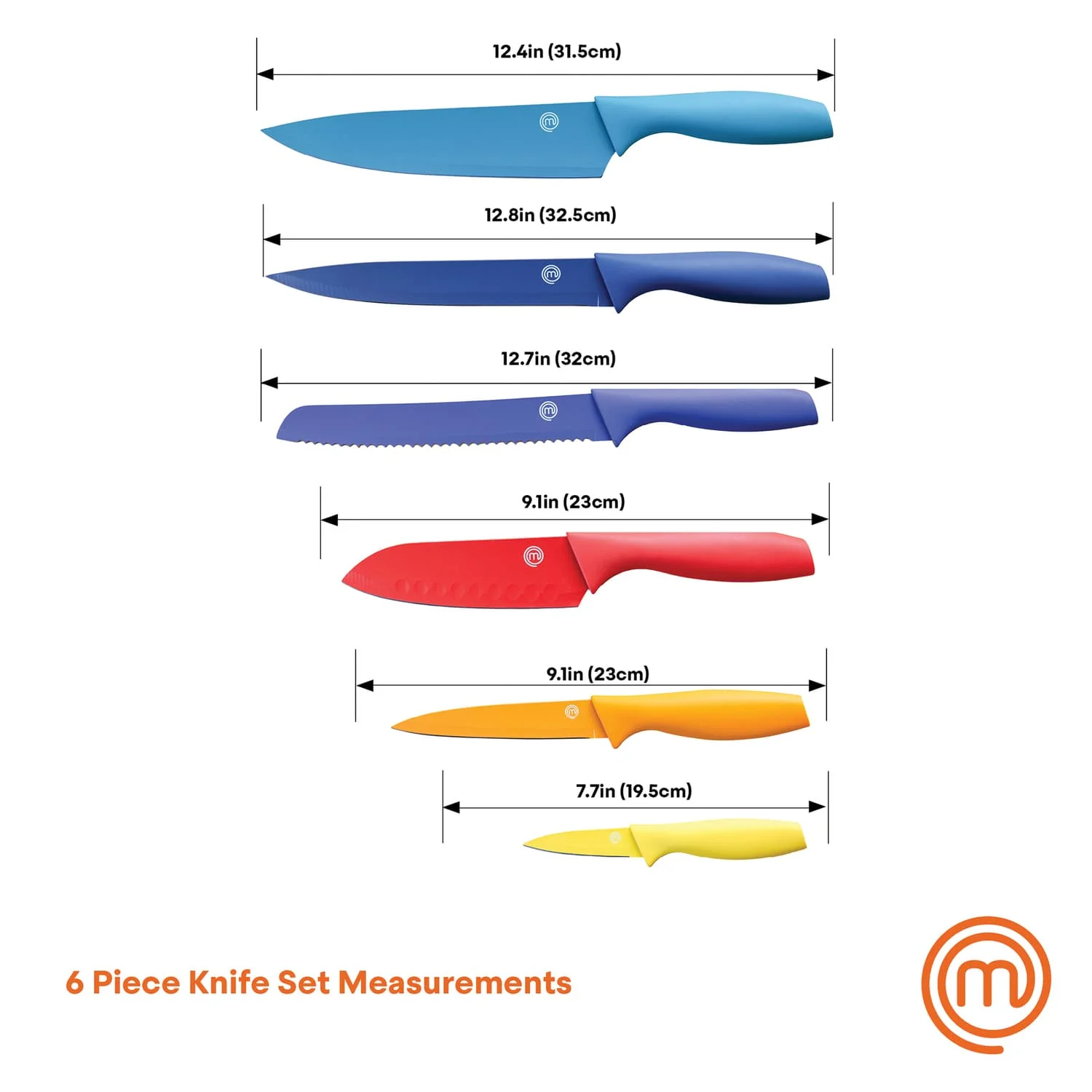 MasterChef 12-Piece Colored Knife Set - Image 5