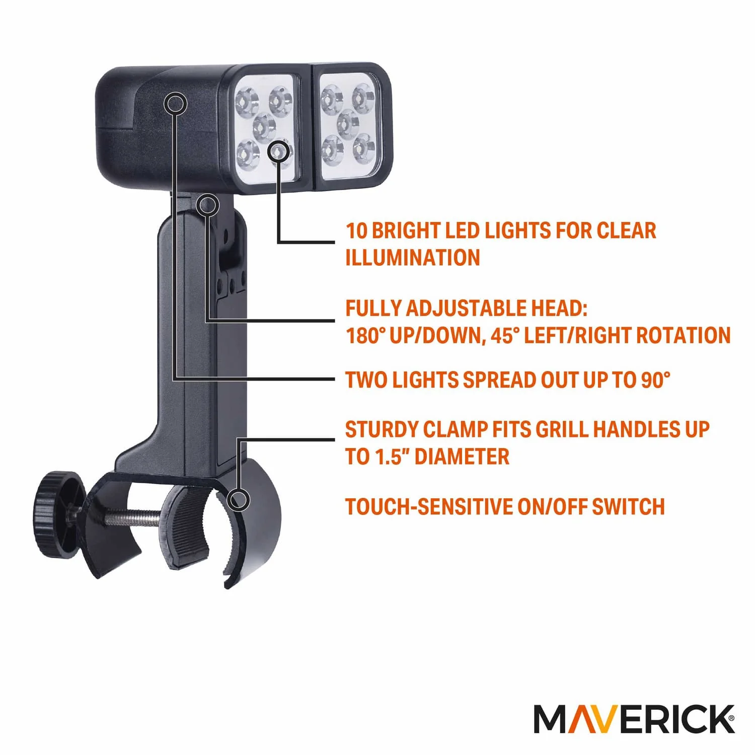Maverick Fully Adjustable 10-LED Grill Light - Image 2