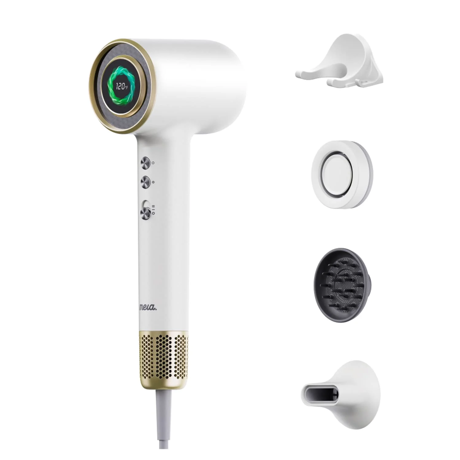 Mera Pro Bi-Ionic High-Speed Aromatic Hair Dryer, Gold White