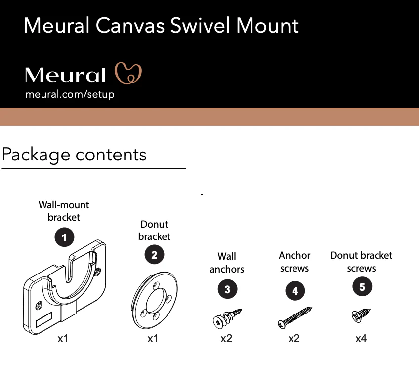 Meural Canvas Swivel Mount, Works Canvas, Canvas II - Image 2
