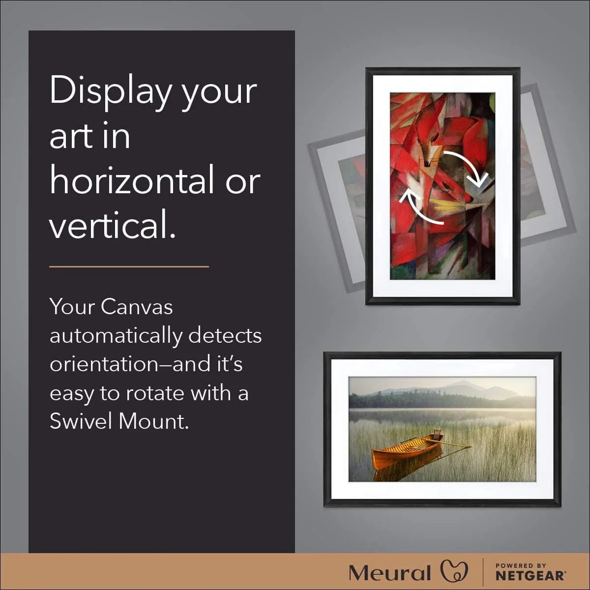 Meural Canvas Swivel Mount, Works Canvas, Canvas II - Image 4