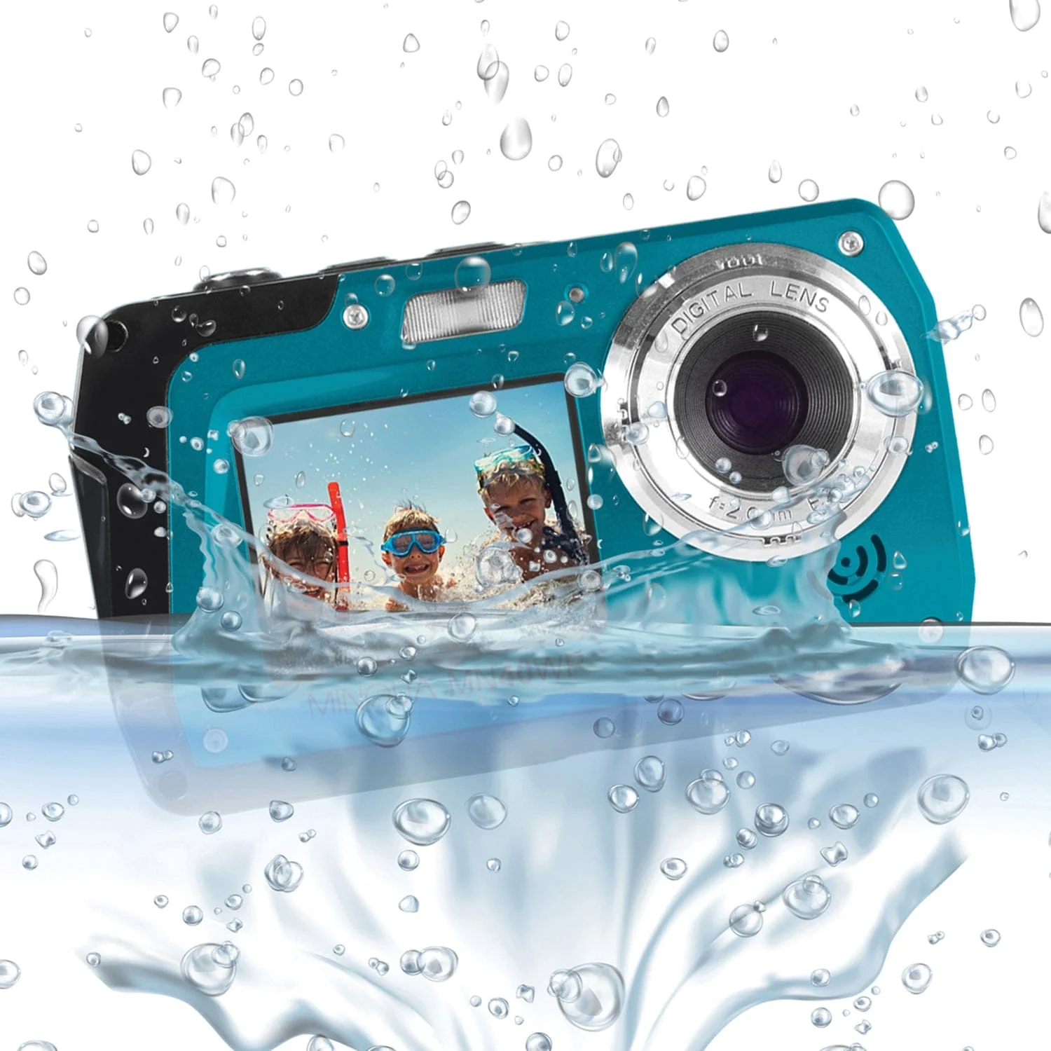 Minolta 48.0-Megapixel Waterproof Digital Camera, Blue - Image 5