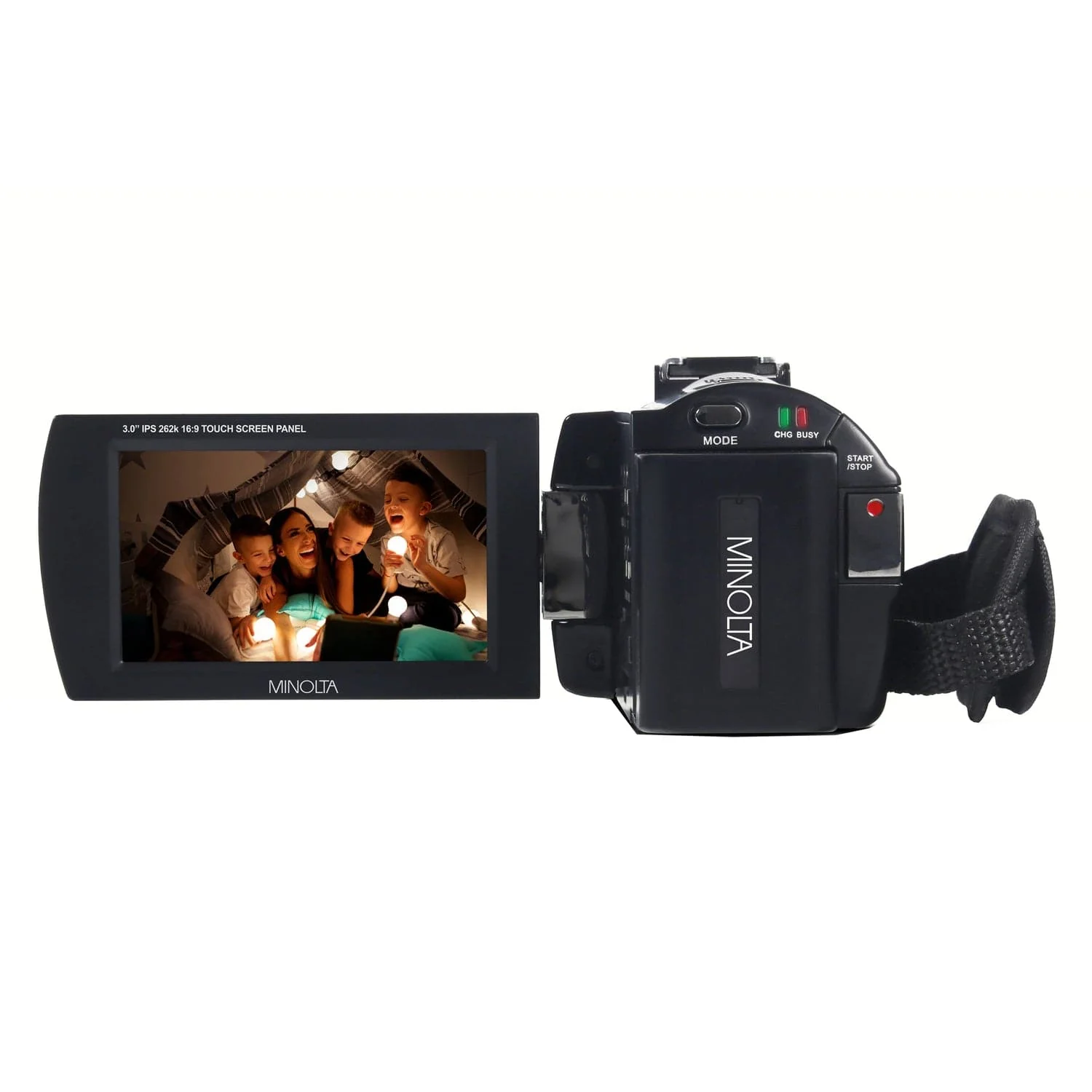 Minolta 4K-Ultra-HD IR Night Vision Camcorder with 16x Digital Zoom, Anti-Shake, Rechargeable Battery, and 16-GB SDHC Card, MN4K25NV, Black - Image 5