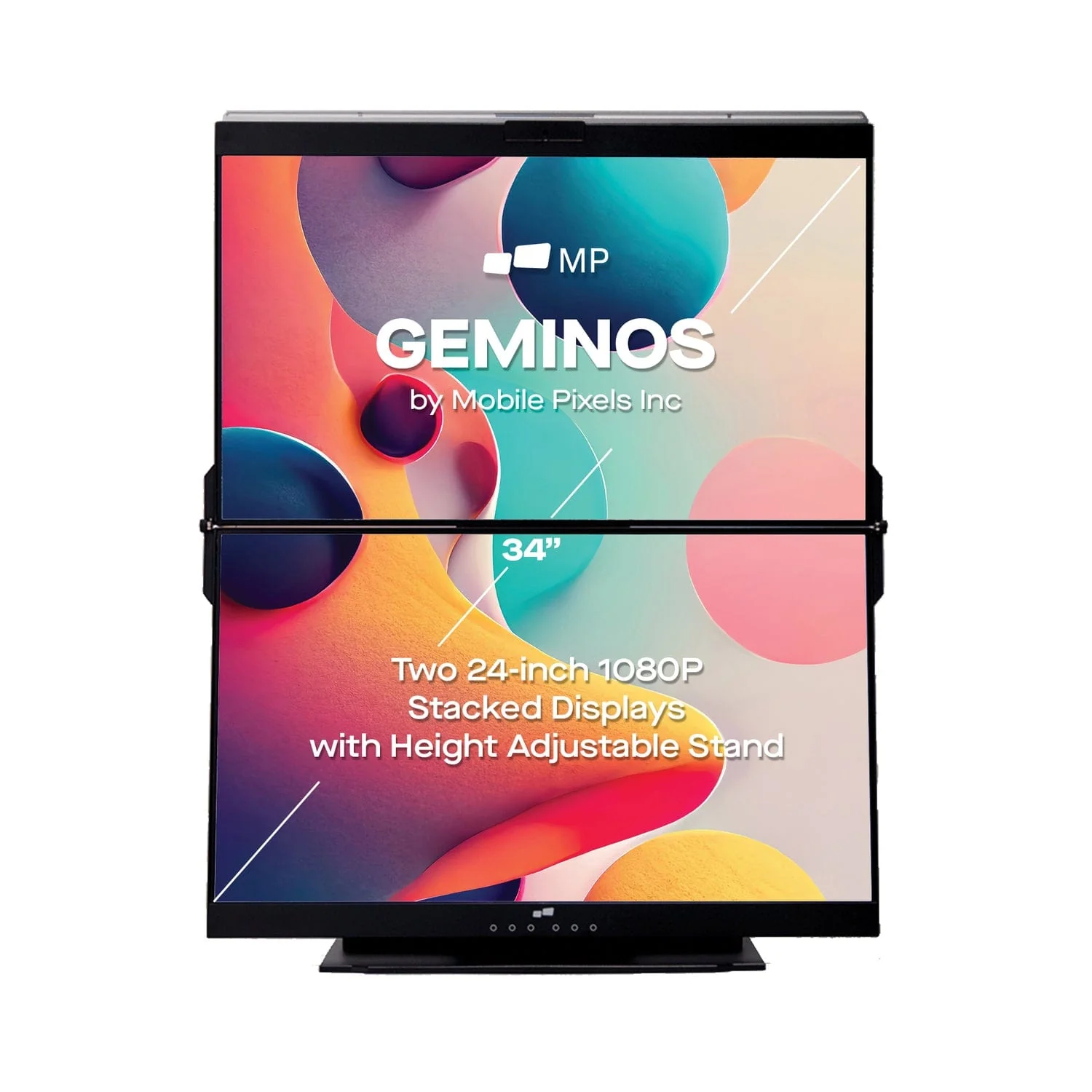Mobile Pixels Geminos 1080p 24-In. Dual-Screen Desktop Monitor