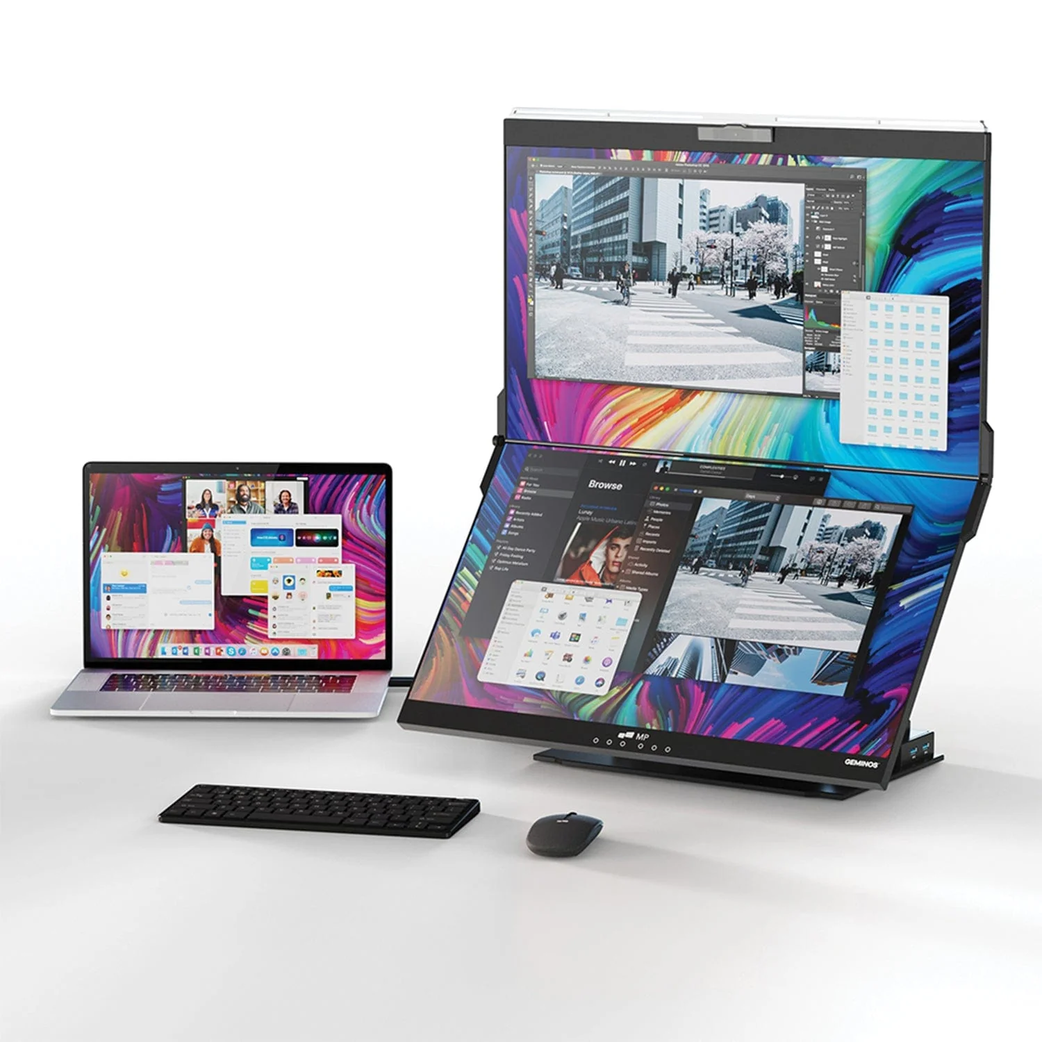 Mobile Pixels Geminos 1080p 24-In. Dual-Screen Desktop Monitor - Image 3
