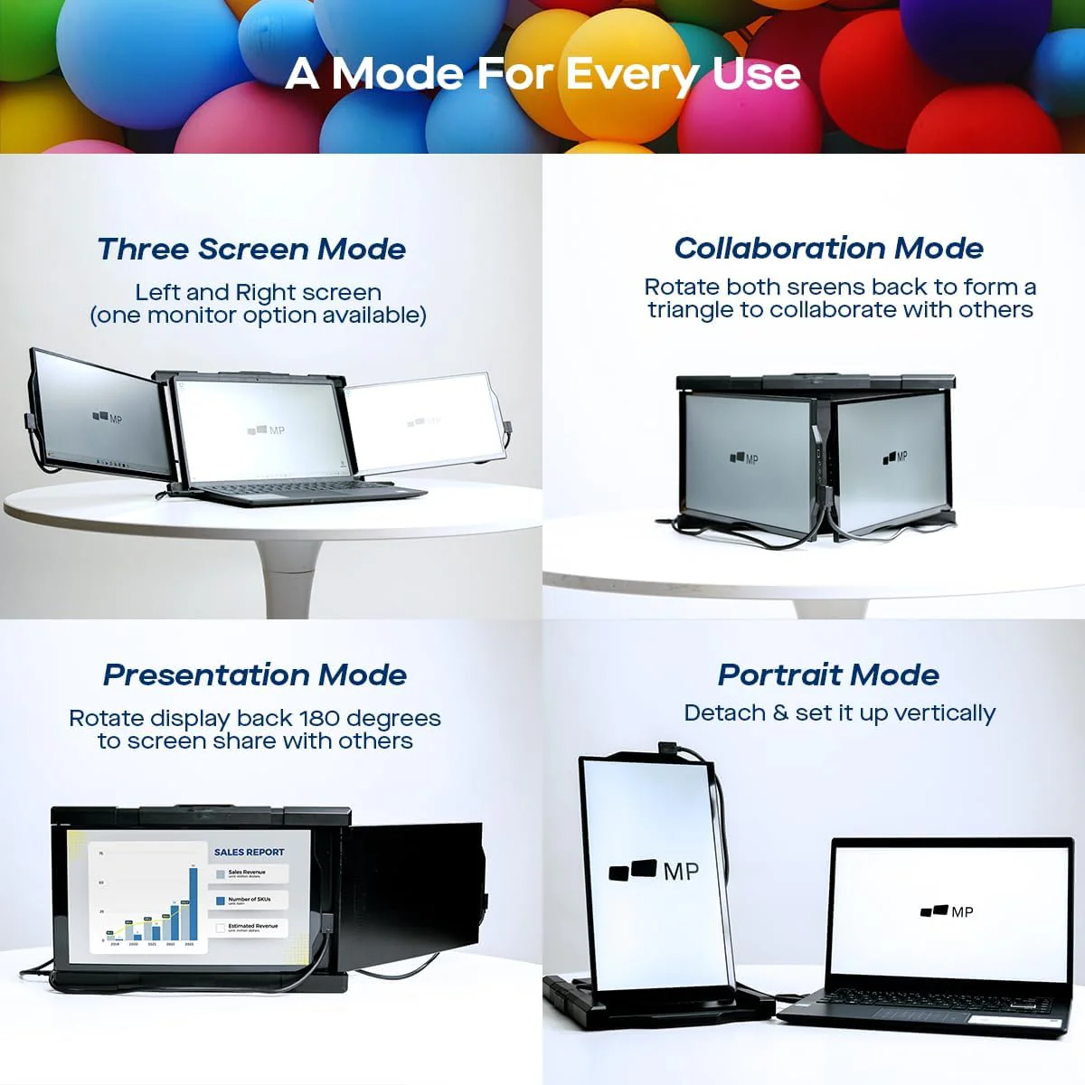 Mobile Pixels 13.3" Trio Portable Monitor, Triple Monitor - Certified Refurbished - Image 4