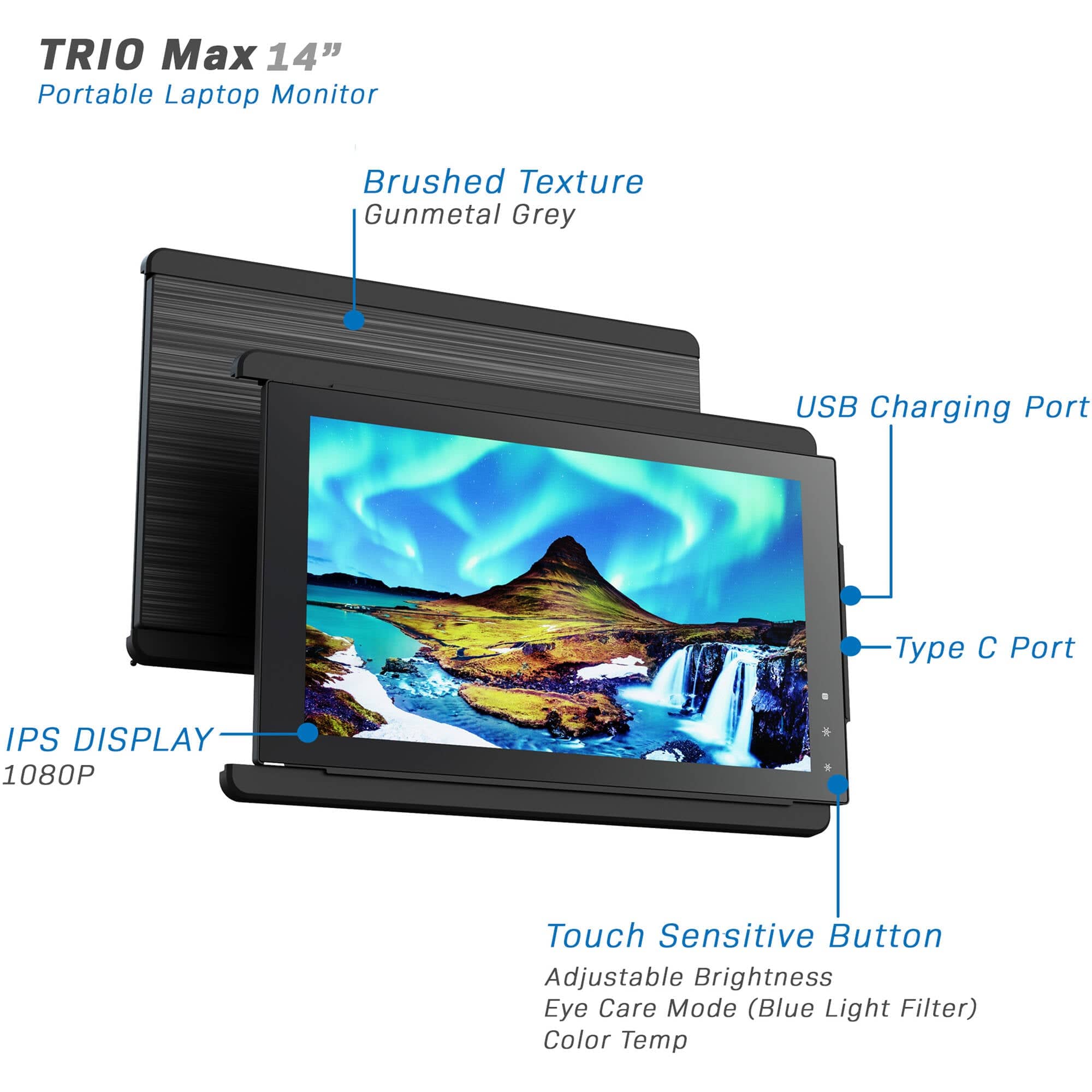 Mobile Pixels Trio Max Portable Monitor, 14.1" Triple Monitor - Certified Refurbished - Image 6