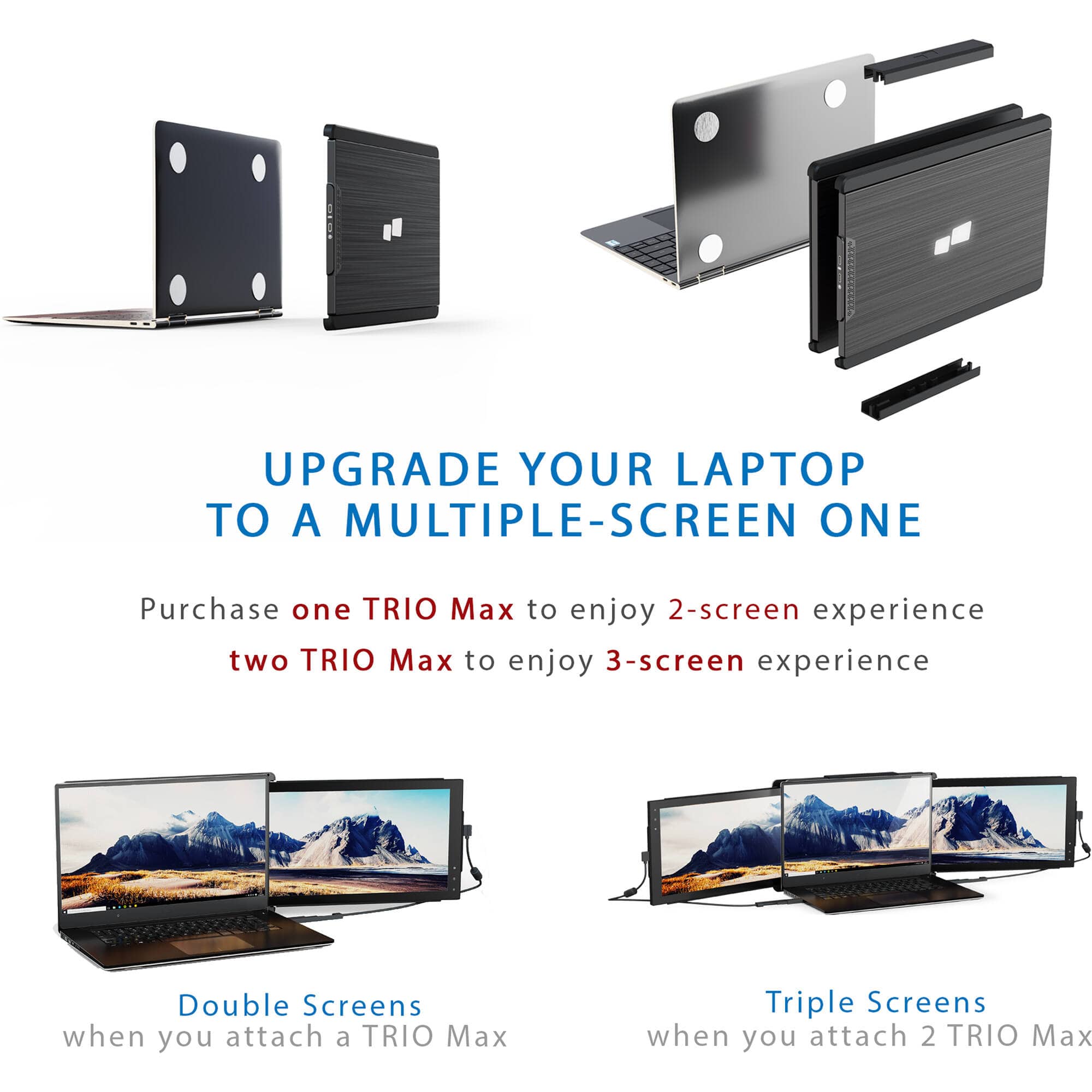 Mobile Pixels Trio Max Portable Monitor, 14.1" Triple Monitor - Certified Refurbished - Image 9