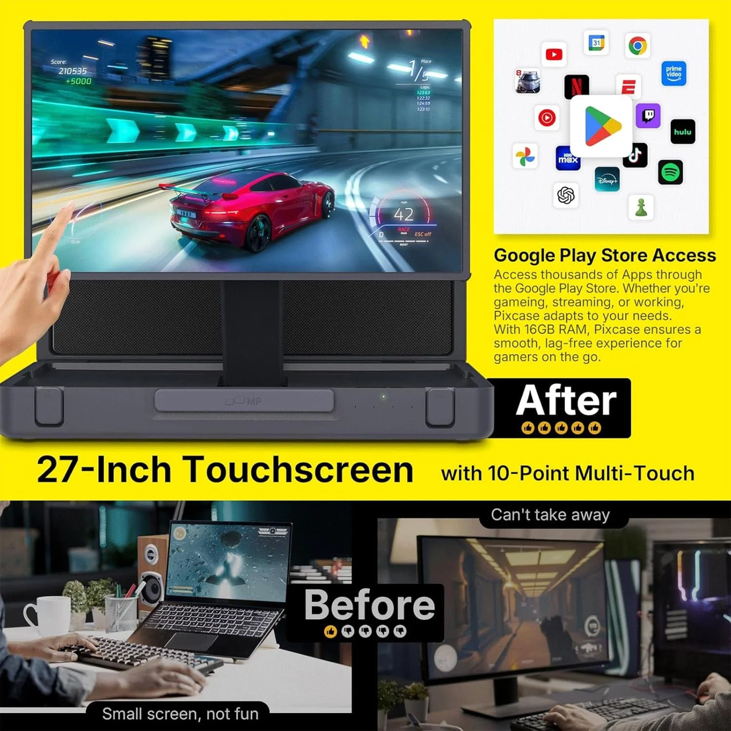 Mobile Pixels Pixcase 27-In. 1080p Full HD Touch-Screen Display - Image 4