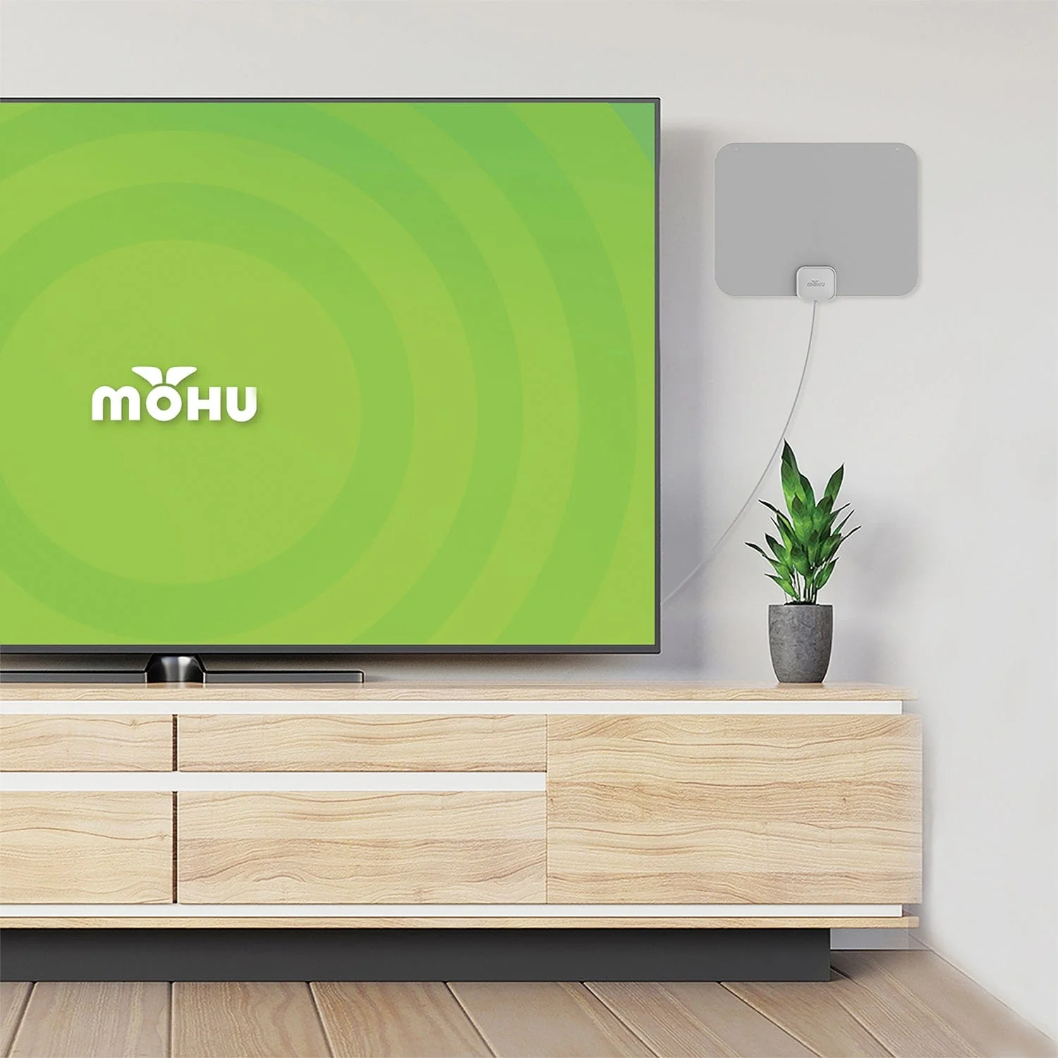 Mohu Leaf Ultra-Thin Indoor TV Antenna, Warm Grey Design, 40-Mile Range, UHF VHF Multi-Directional, 4K 8K UHD NEXTGEN TV - with 12-Ft. Cable - Image 5