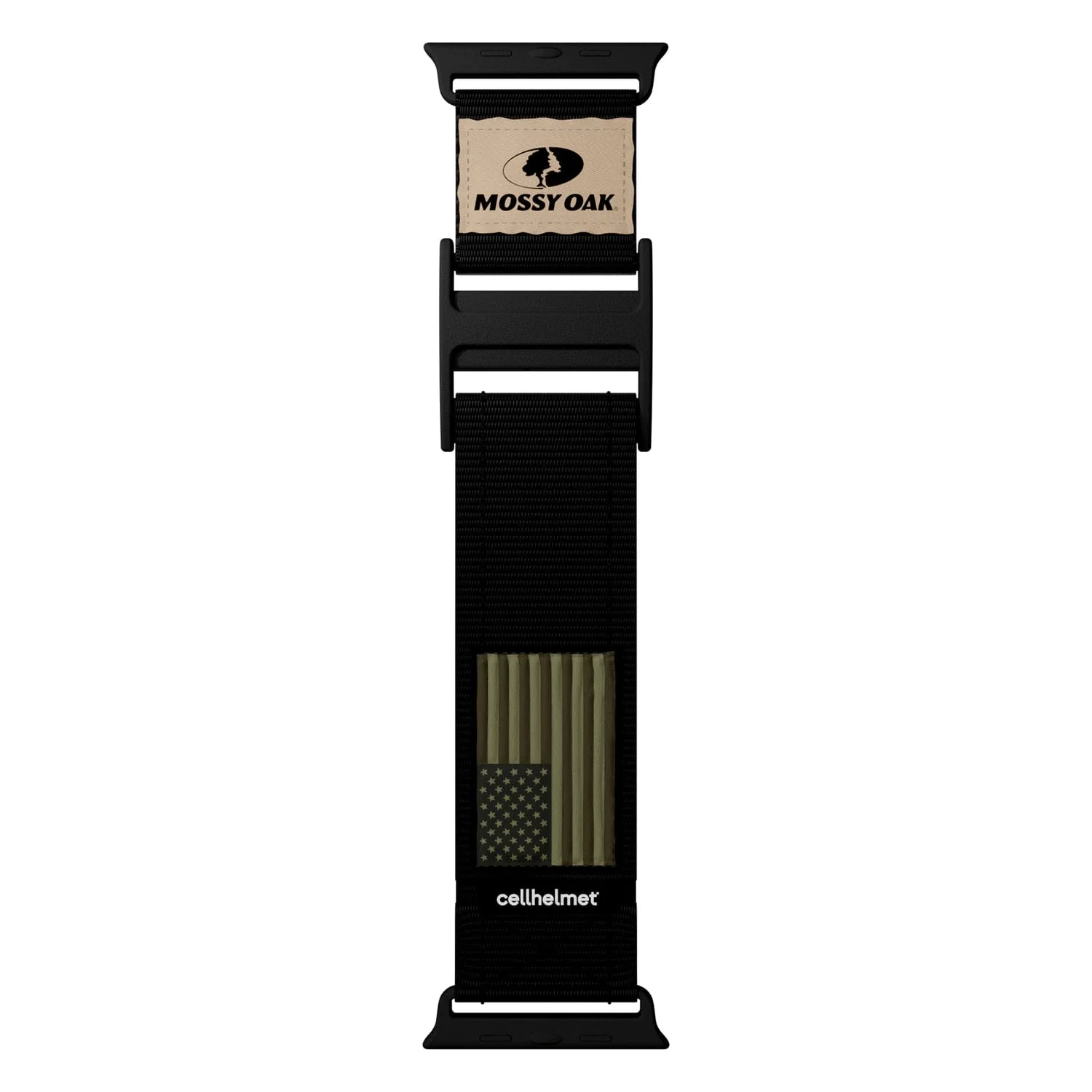 Mossy Oak by cellhelmet Premium Nylon Band for Apple Watch 38/40/41/42 mm, Black