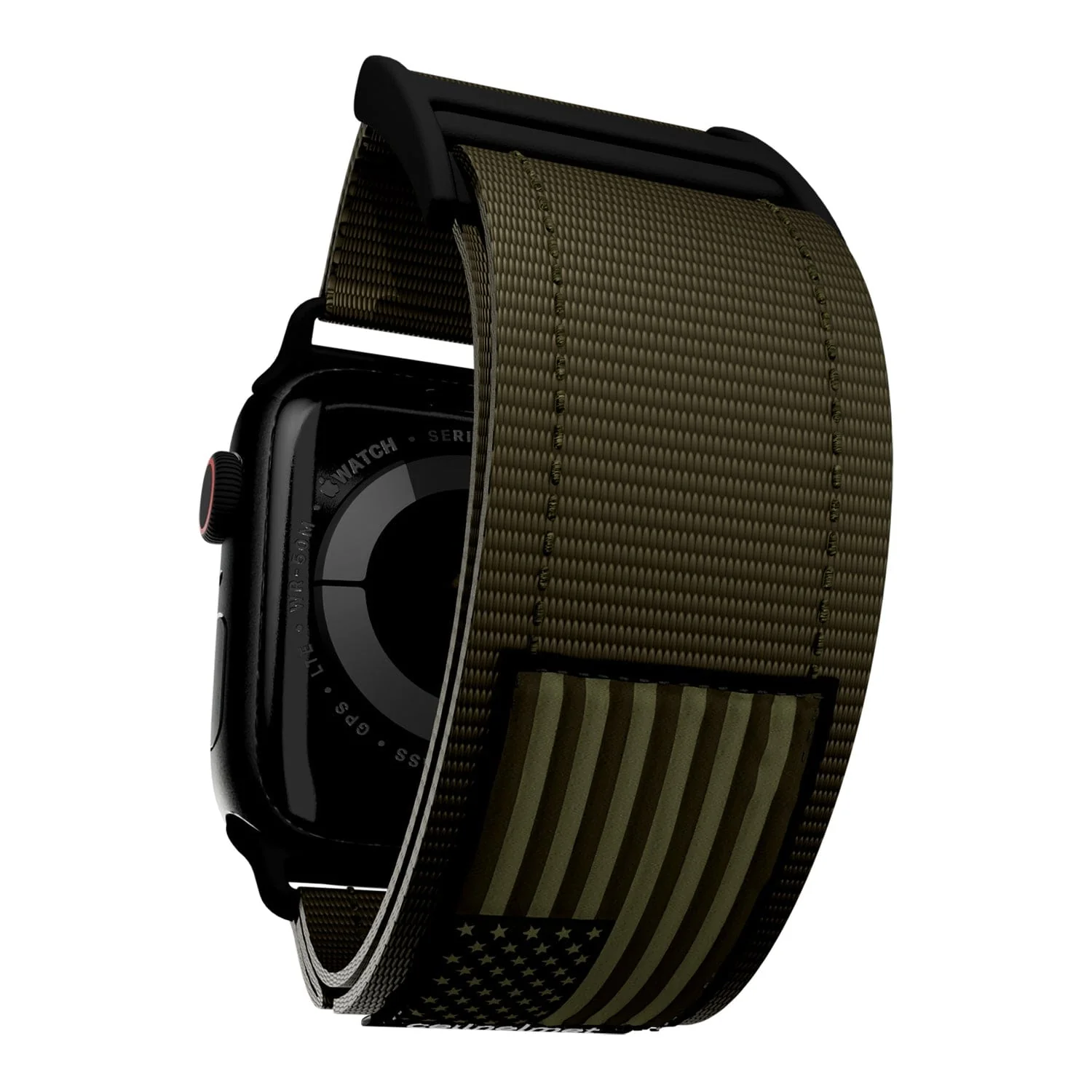 Mossy Oak by cellhelmet Premium Nylon Band for Apple Watch 38/40/41/42 mm, Olive Drab Green - Image 4