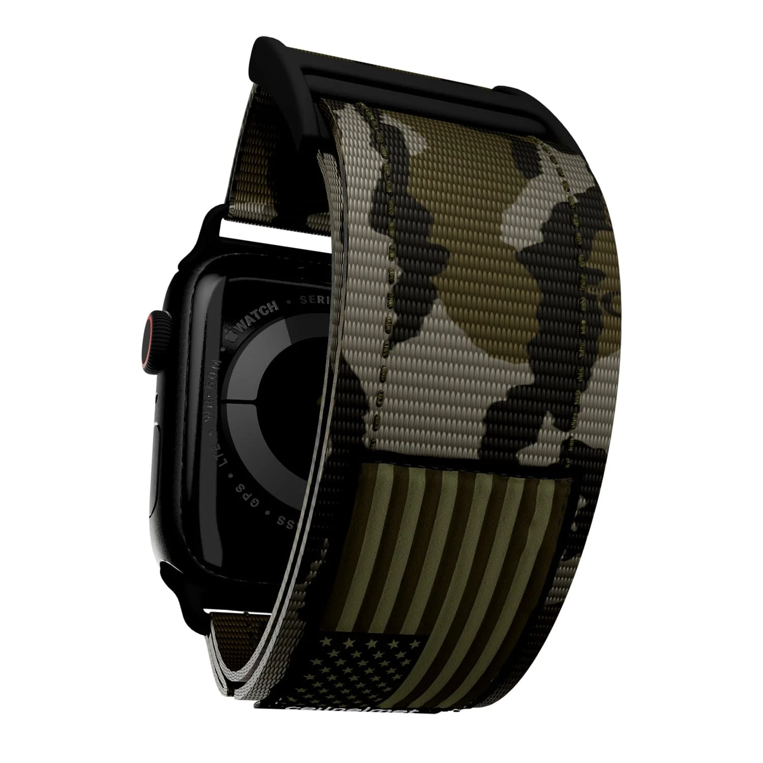 Mossy Oak by cellhelmet Premium Nylon Band for Apple Watch 44/45/46/49 mm, Large, Bottomland/Camouflage - Image 4