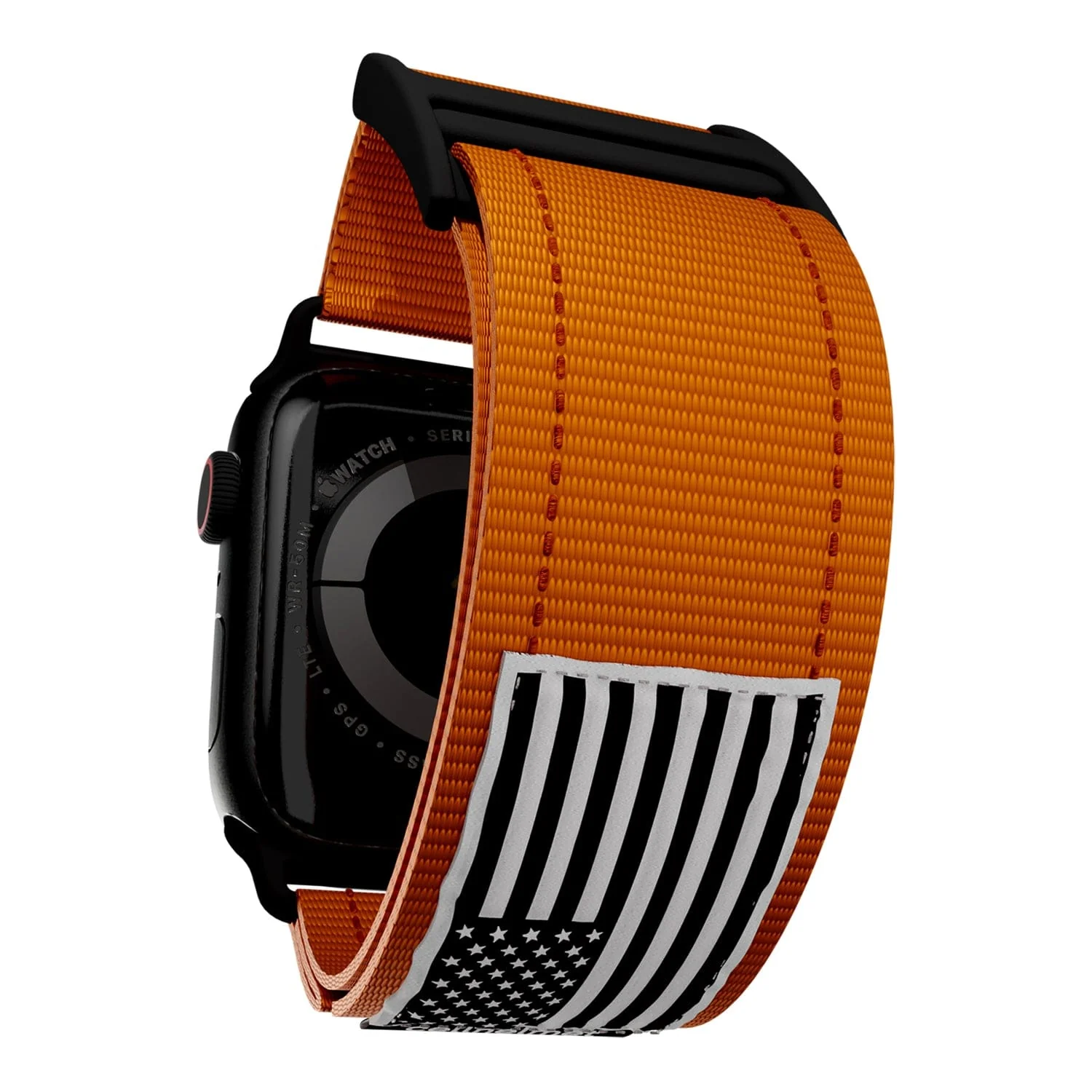 Mossy Oak by cellhelmet Premium Nylon Band for Apple Watch 44/45/46/49 mm, Large, Orange - Image 5