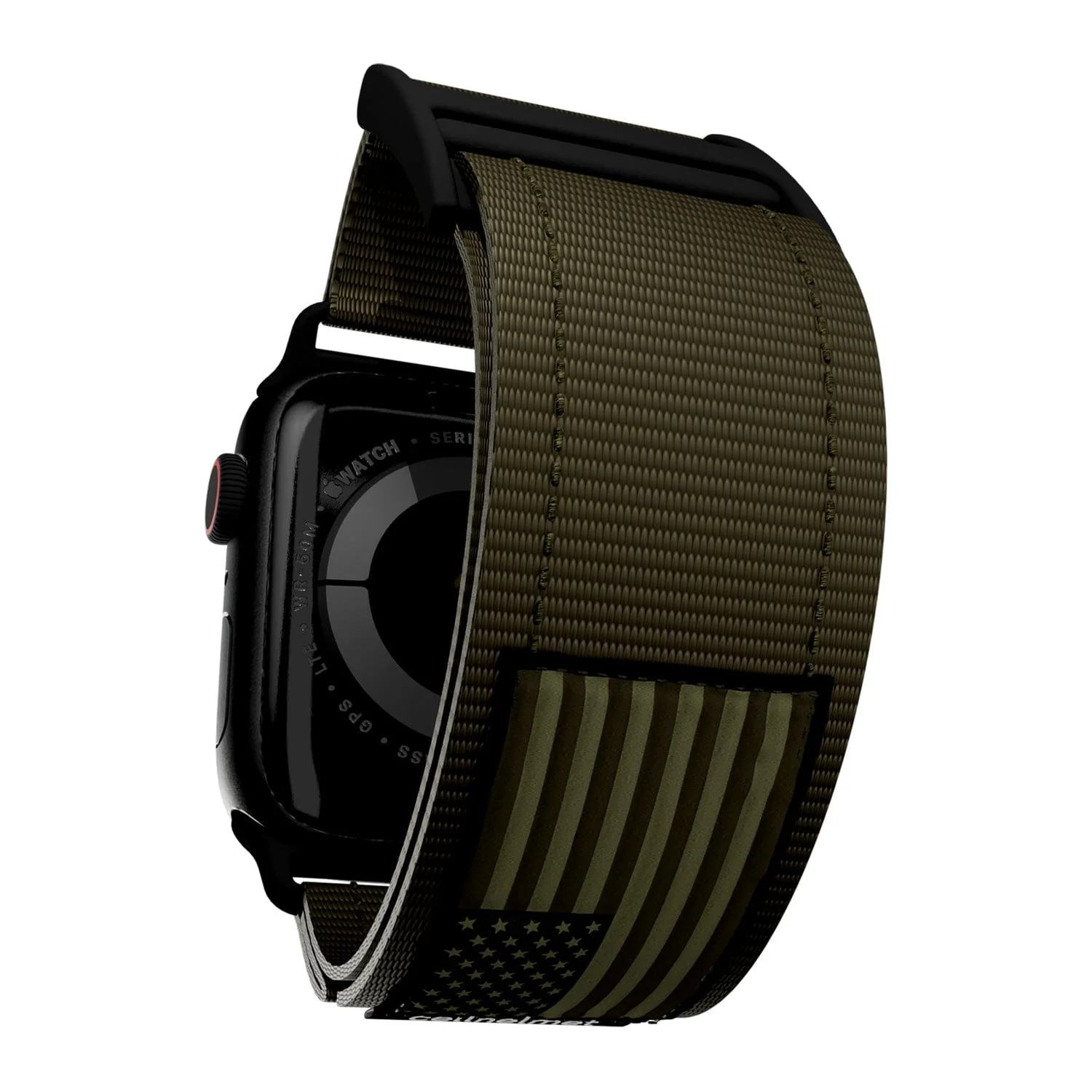 Mossy Oak by cellhelmet Premium Nylon Band for Apple Watch 44/45/46/49 mm, Regular, Olive Drab Green - Image 4
