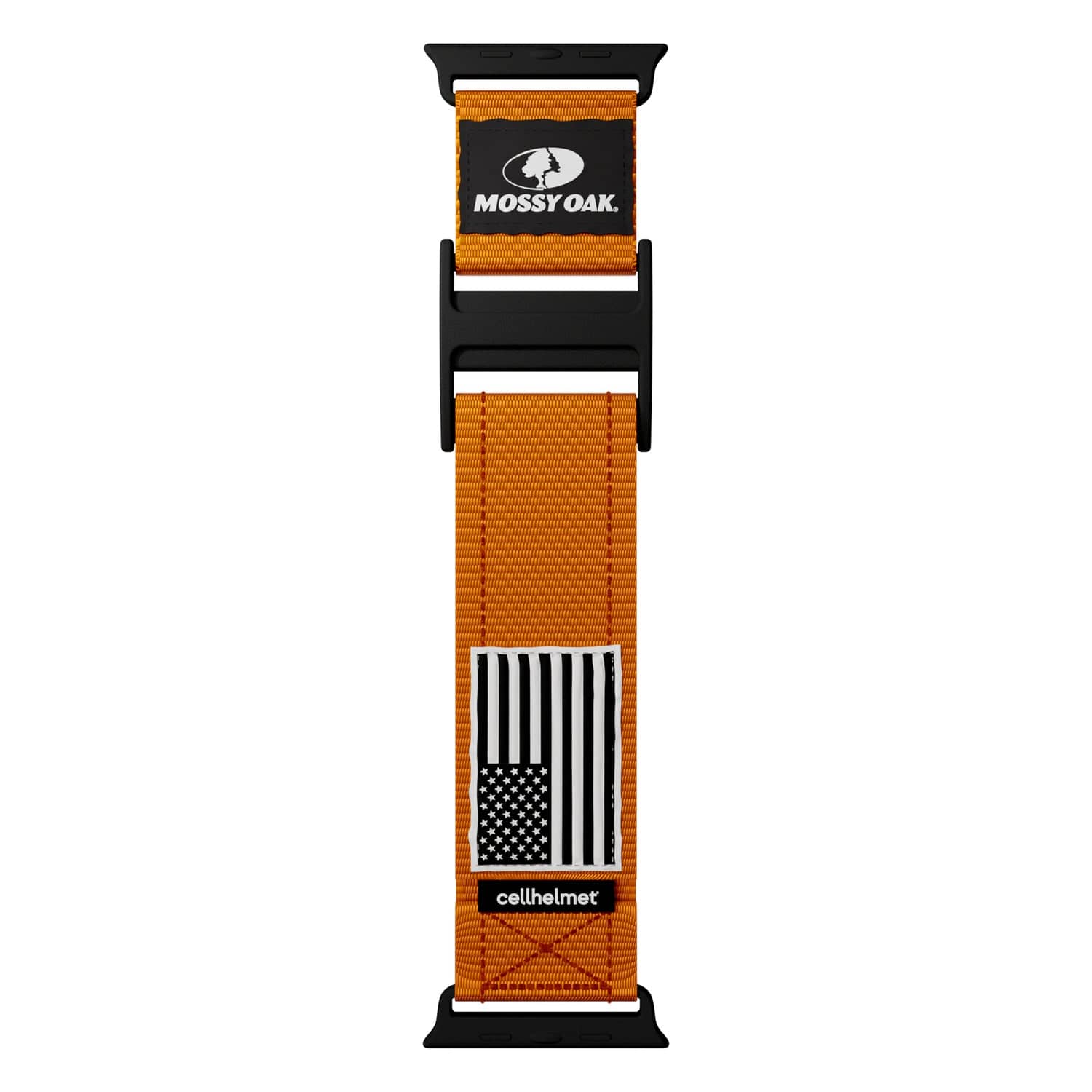 Mossy Oak by cellhelmet Premium Nylon Band for Apple Watch 44/45/46/49 mm, Regular, Orange