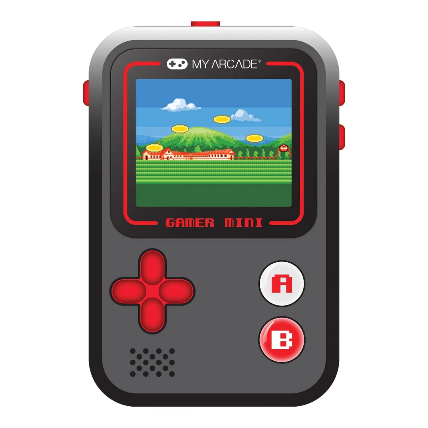 My Arcade Gamer Mini Classic 160-in-1 Handheld Game System, Black/Red - Image 4