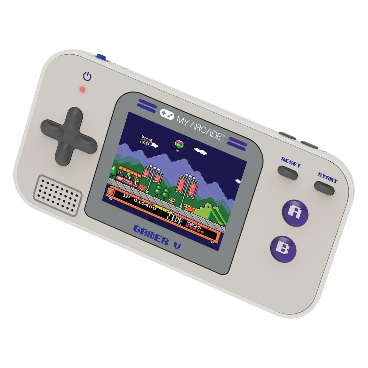 My Arcade Gamer V Classic 220-in-1 Handheld Game System, Gray/Purple